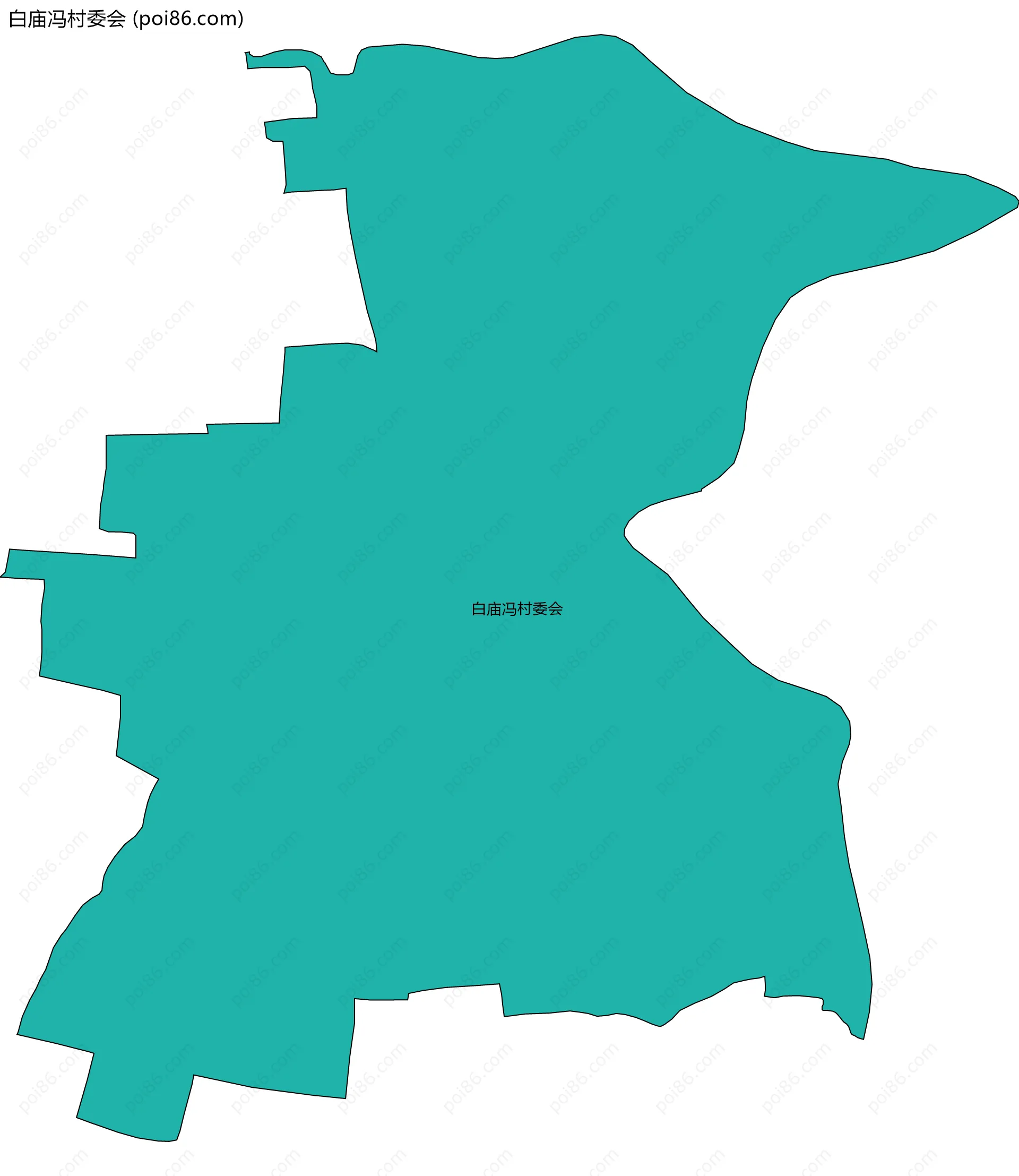 白庙冯村委会边界地图