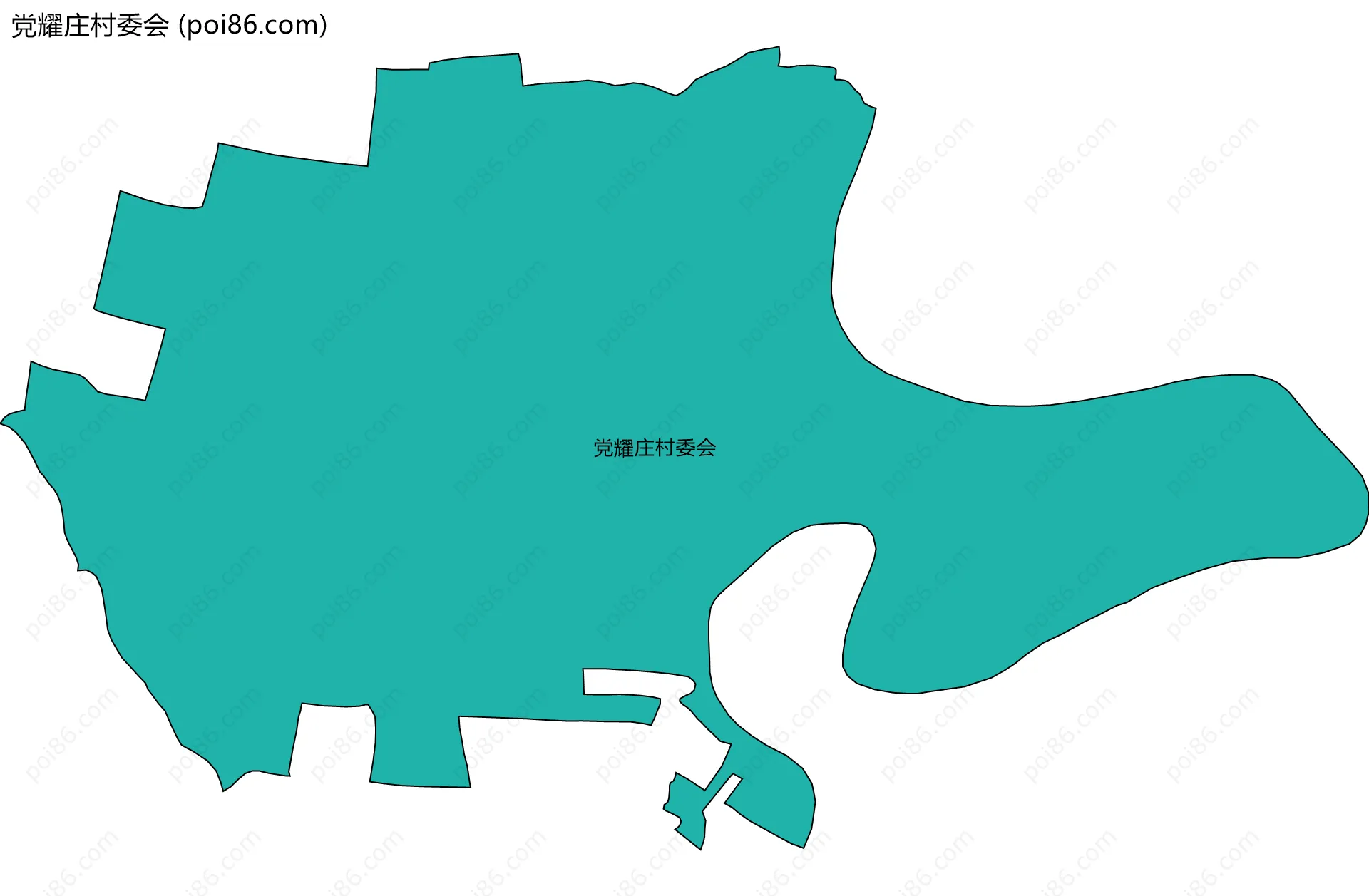 党耀庄村委会边界地图