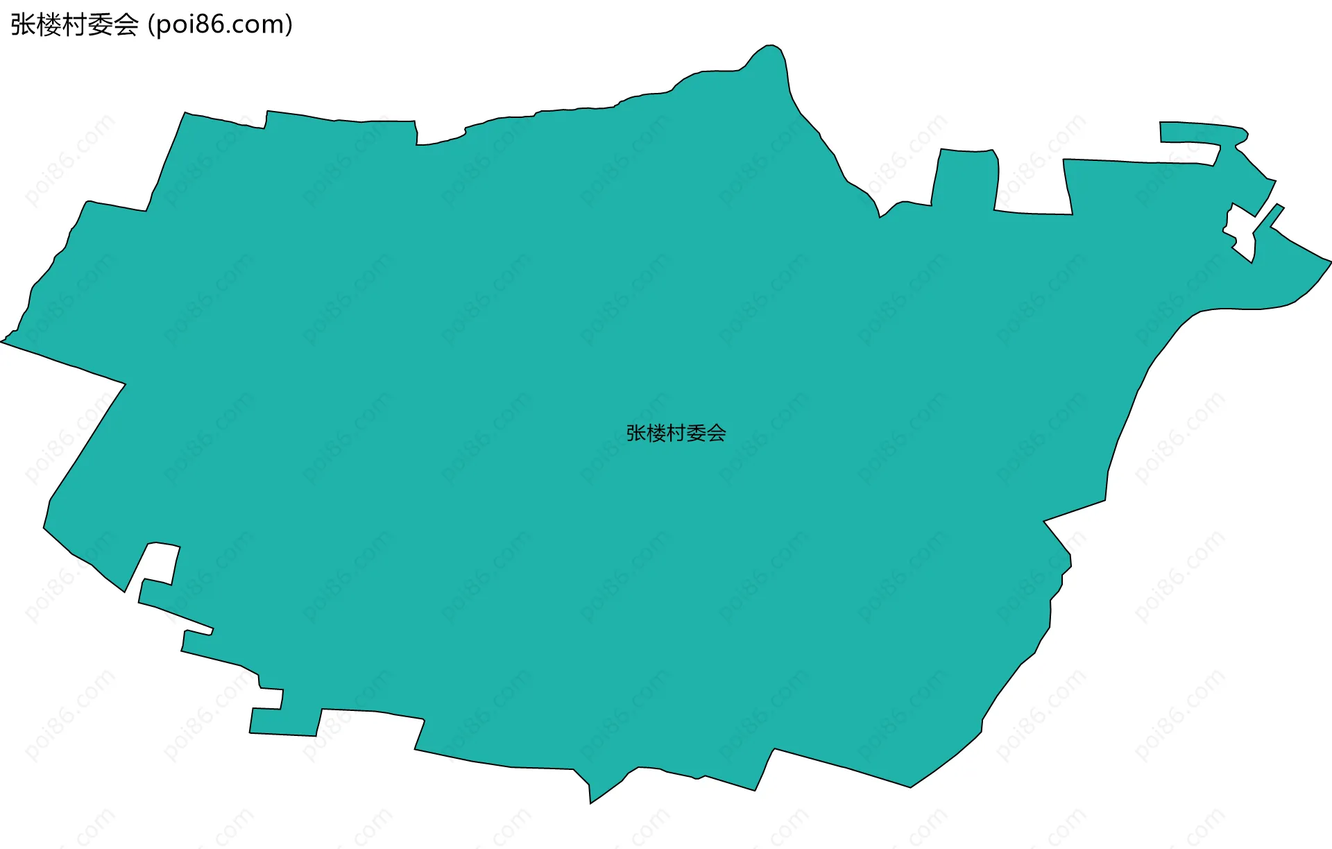 张楼村委会边界地图