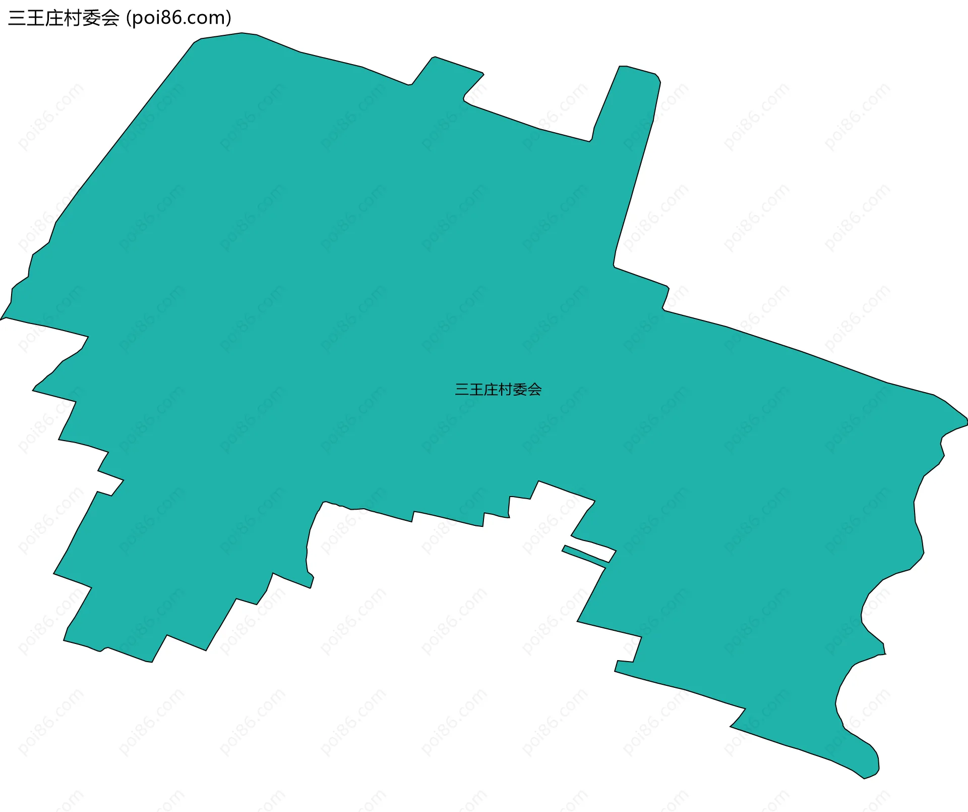 三王庄村委会边界地图