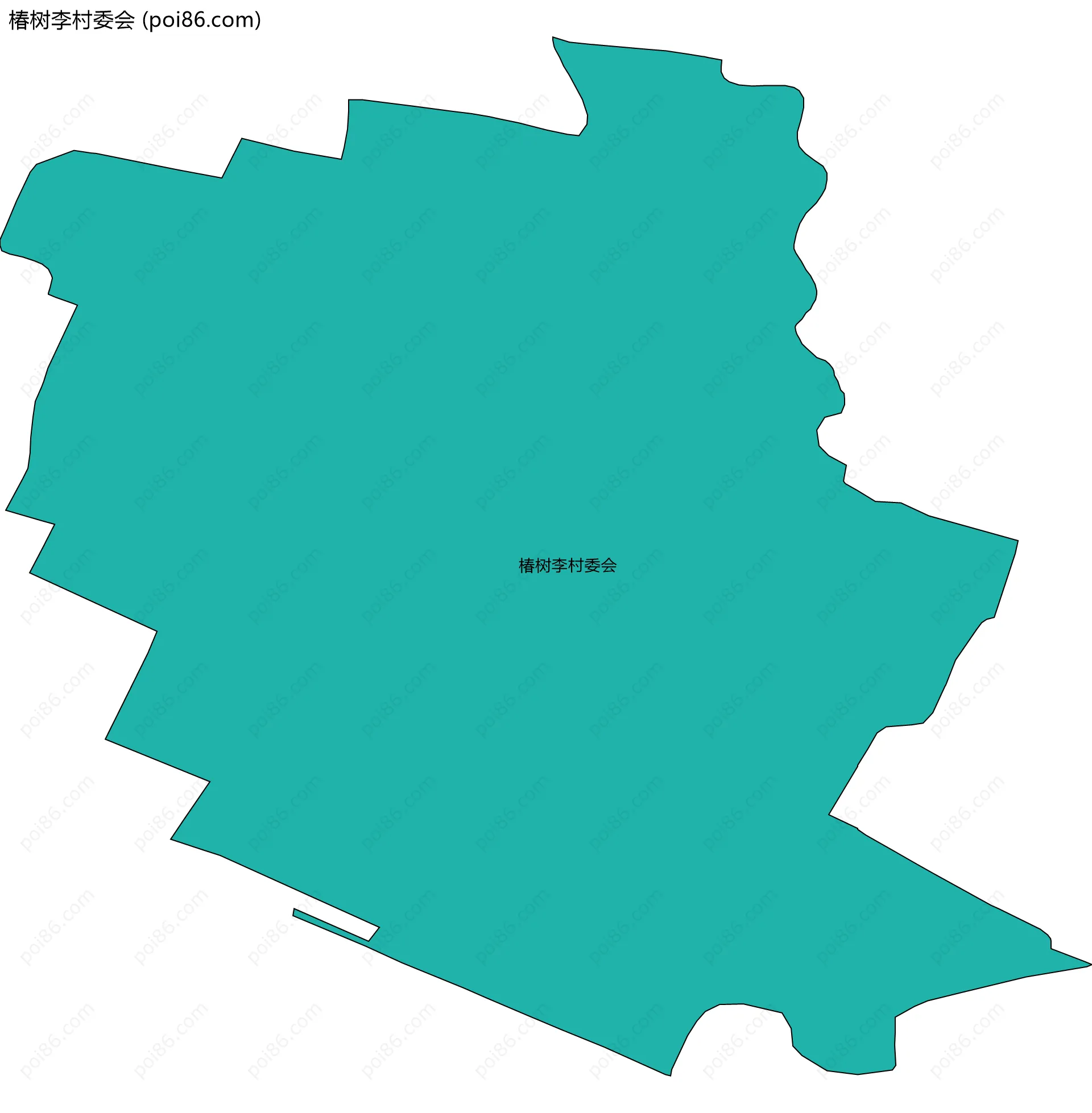 椿树李村委会边界地图