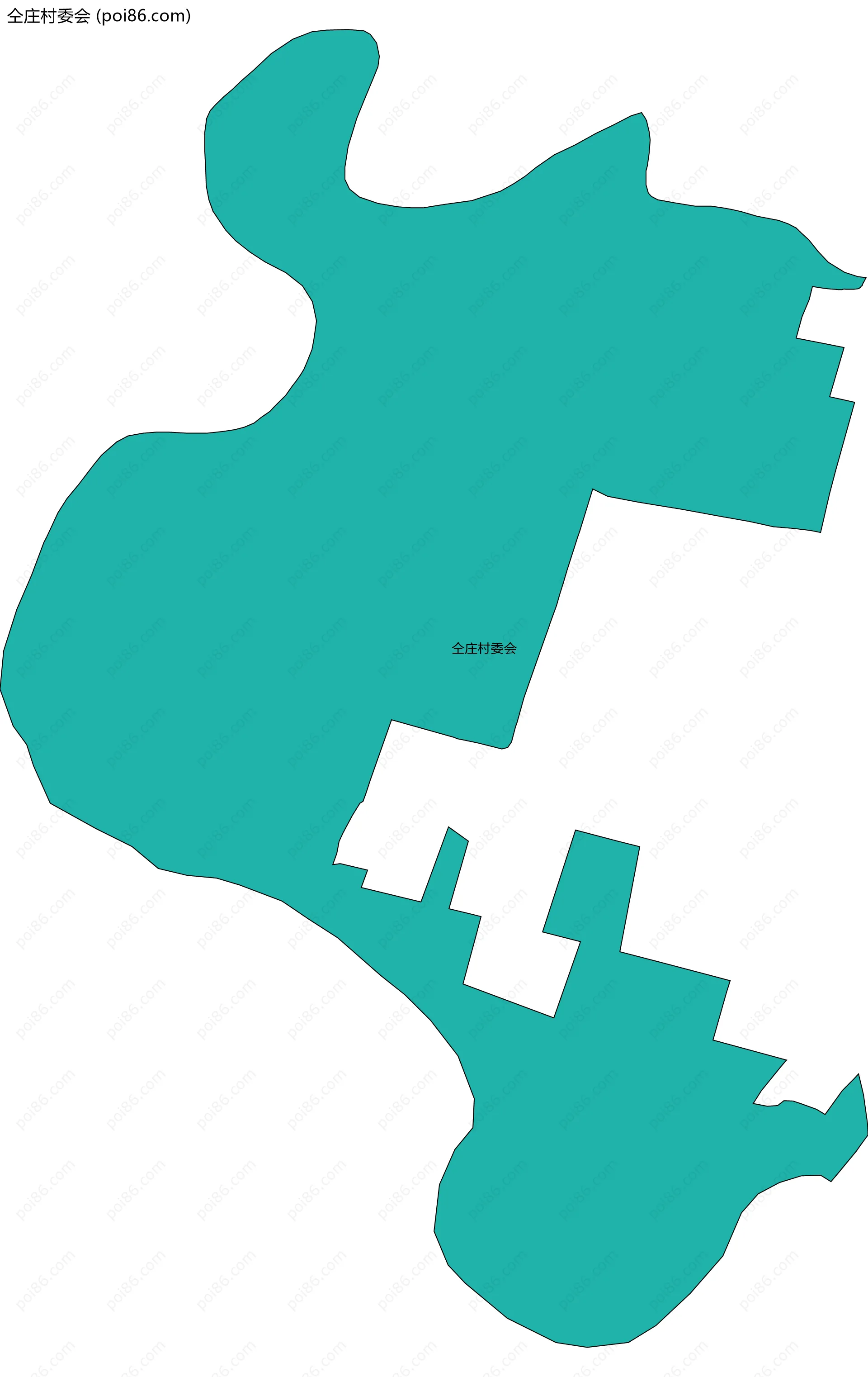 仝庄村委会边界地图