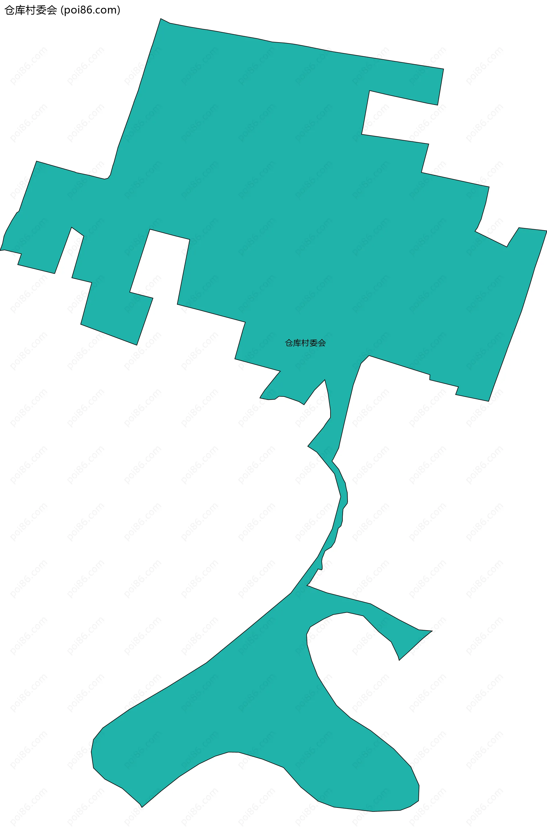 仓库村委会边界地图