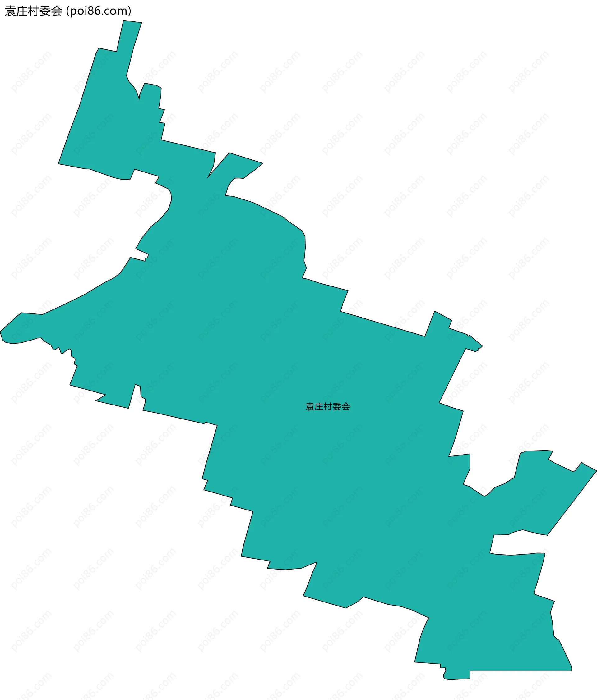 袁庄村委会边界地图