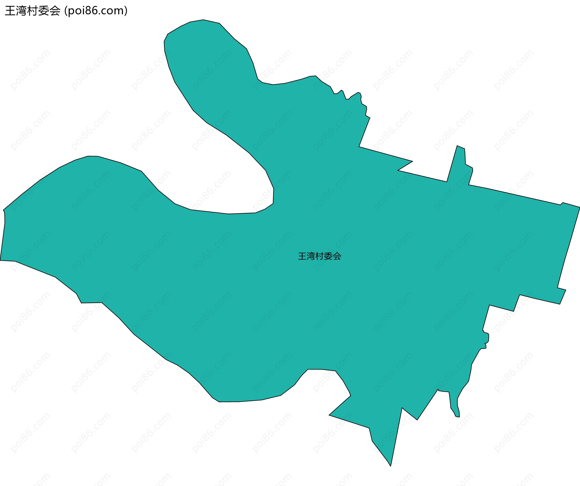 王湾村委会边界地图