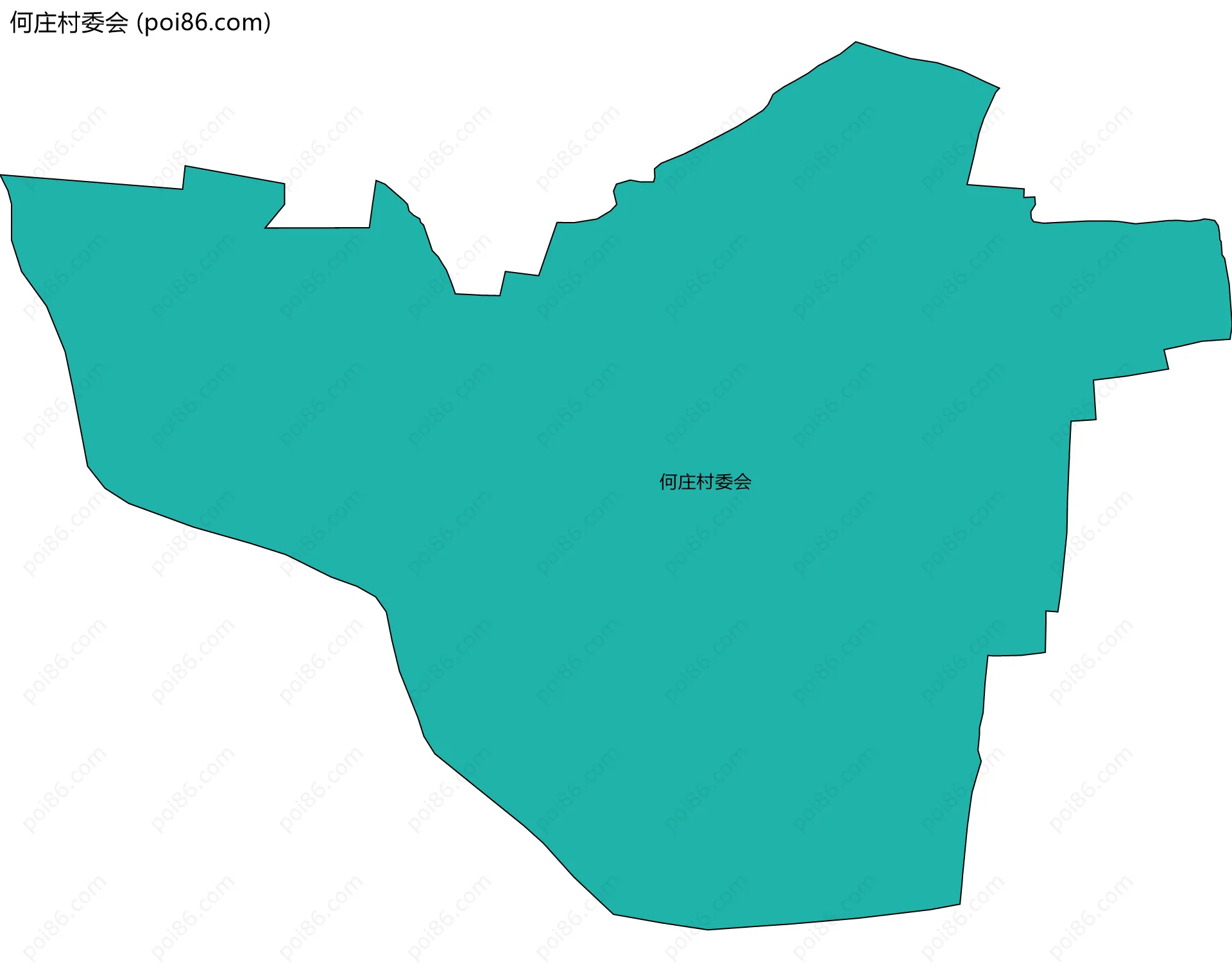 何庄村委会边界地图