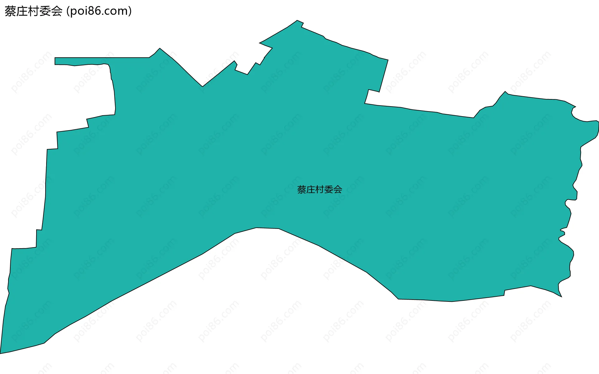 蔡庄村委会边界地图