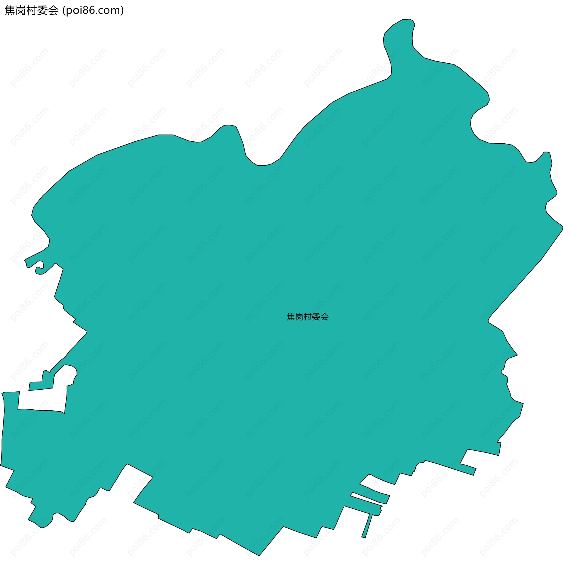 焦岗村委会边界地图