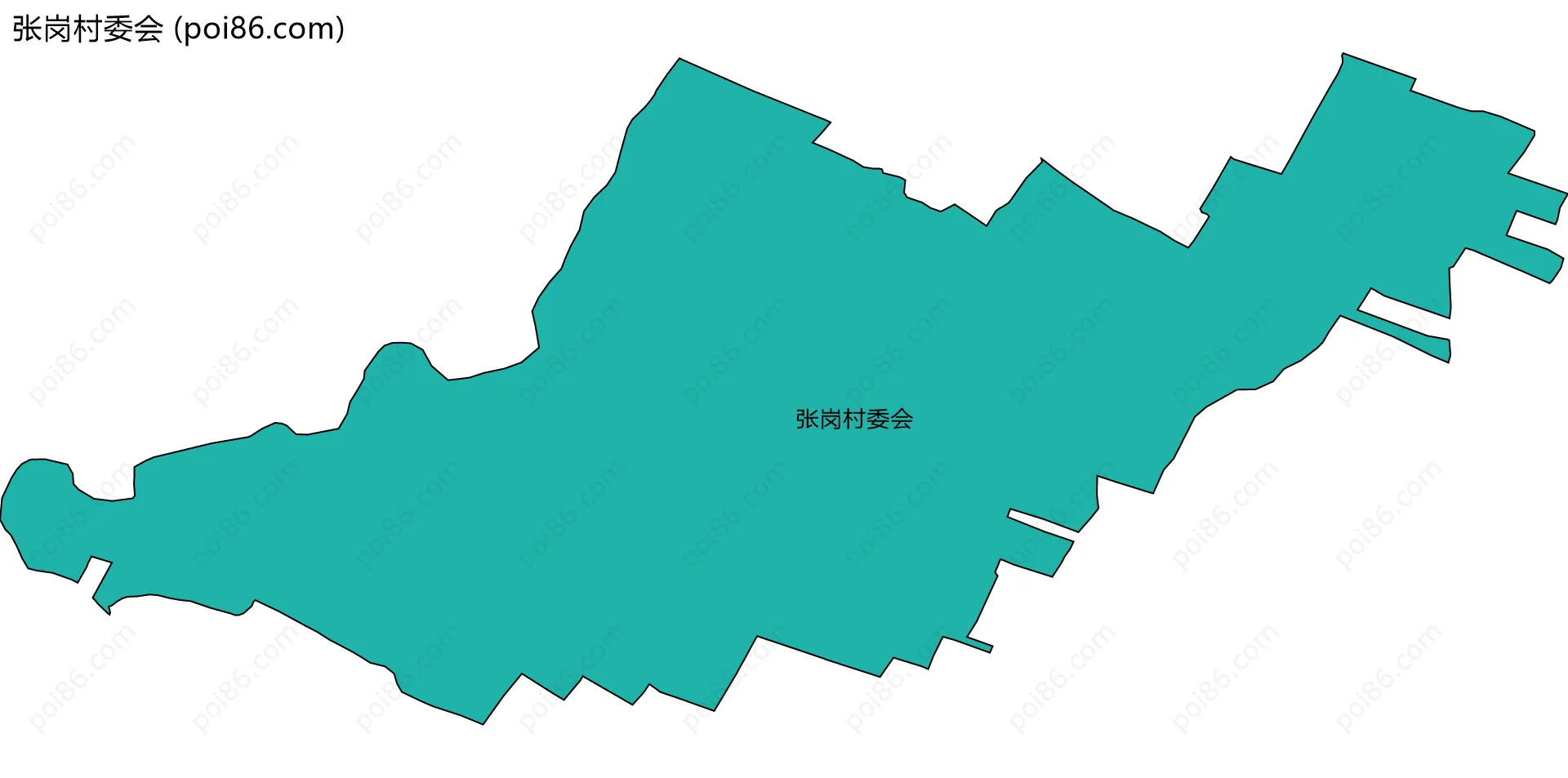 张岗村委会边界地图