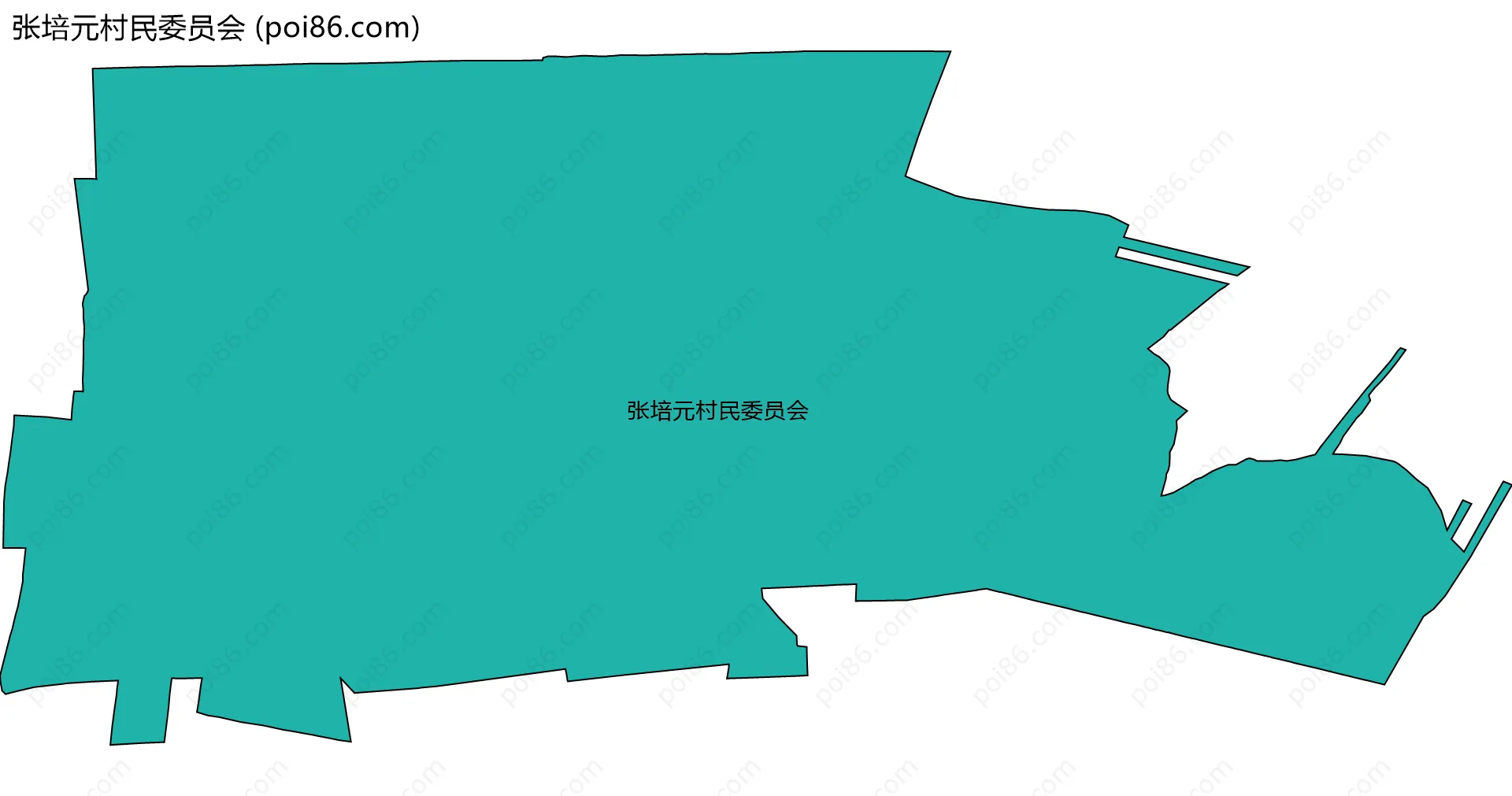张培元村民委员会边界地图