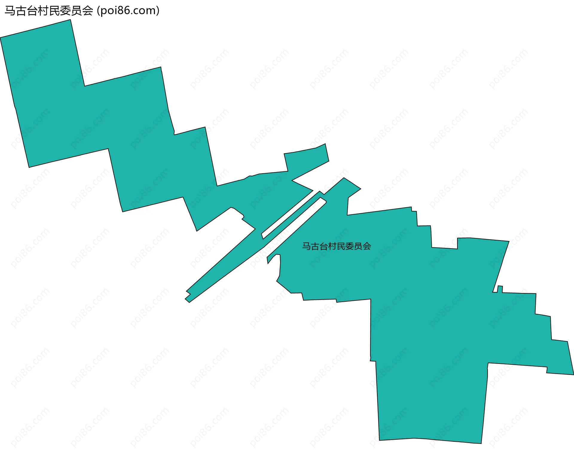 马古台村民委员会边界地图