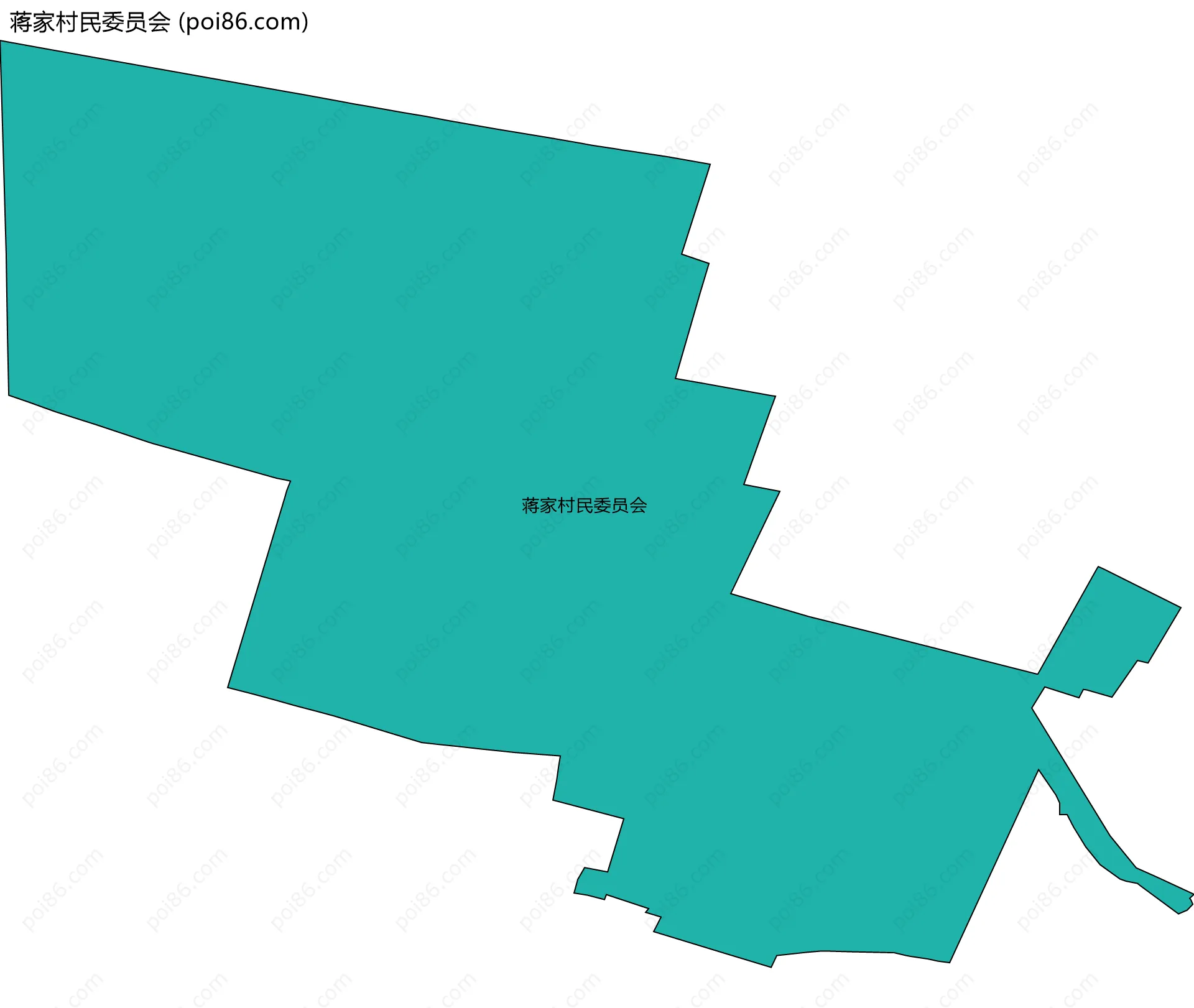 蒋家村民委员会边界地图