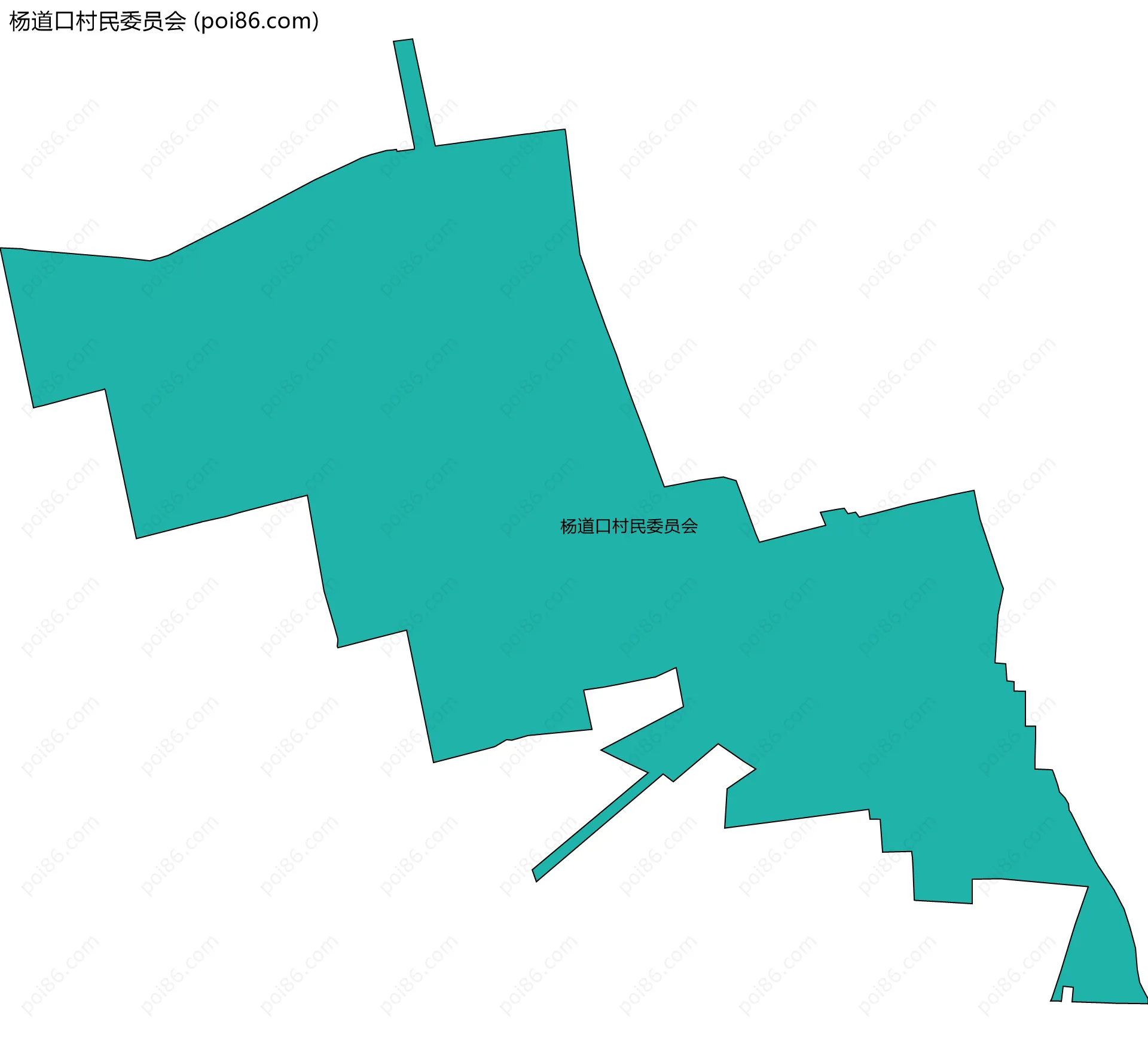 杨道口村民委员会边界地图