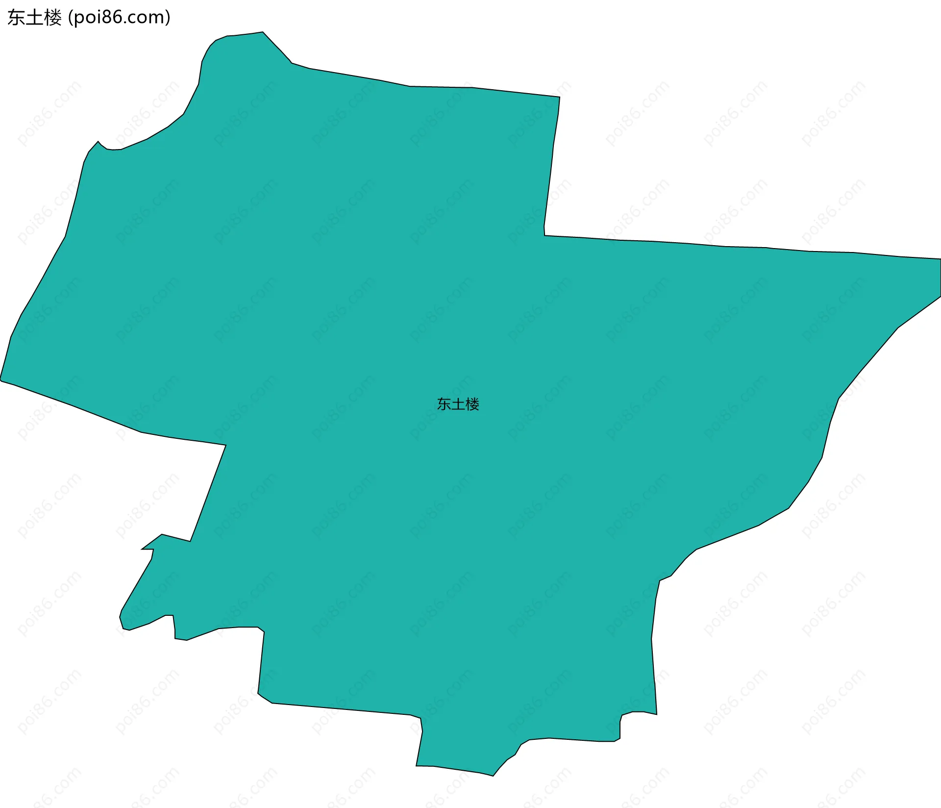 东土楼边界地图