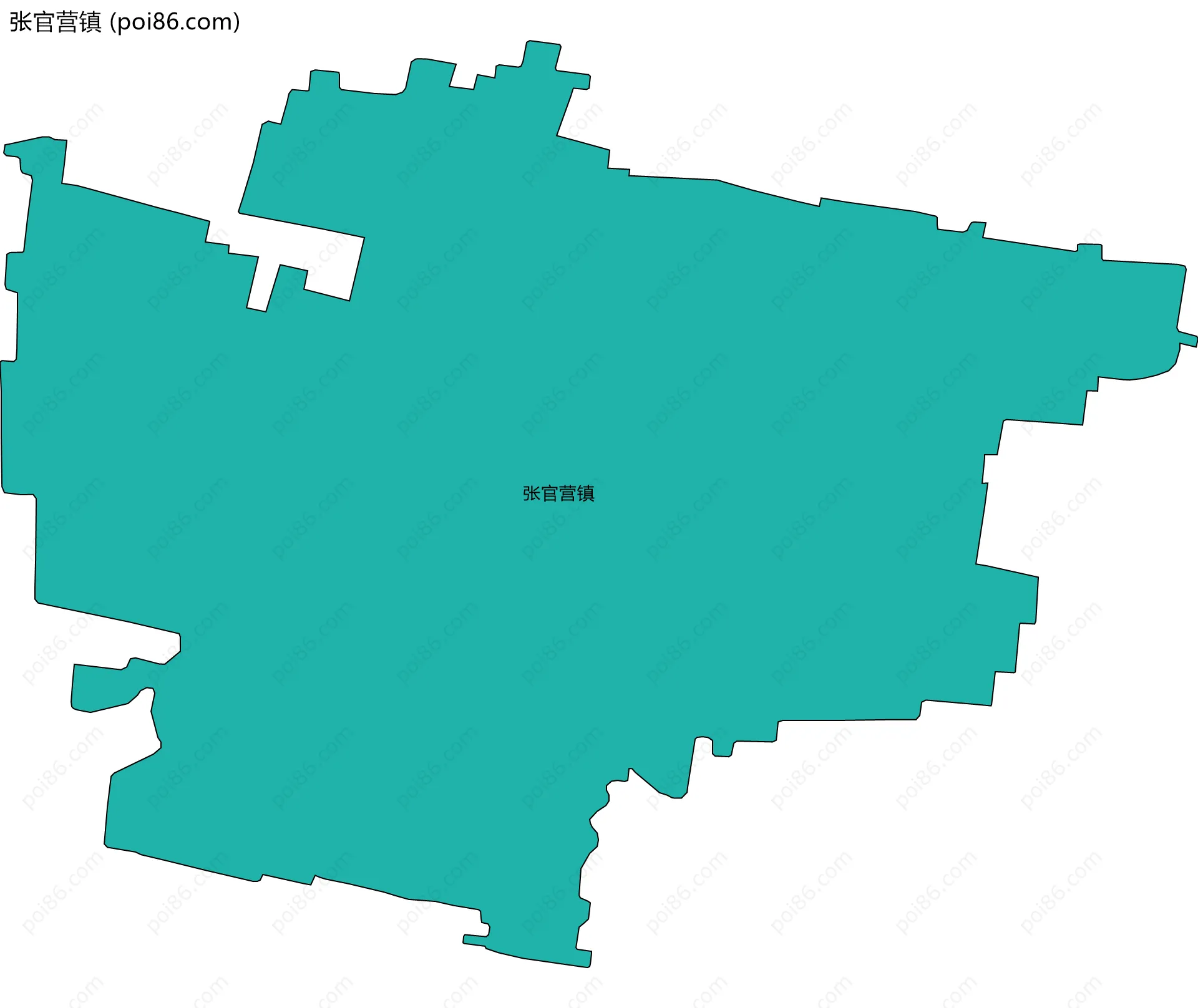 张官营镇边界地图