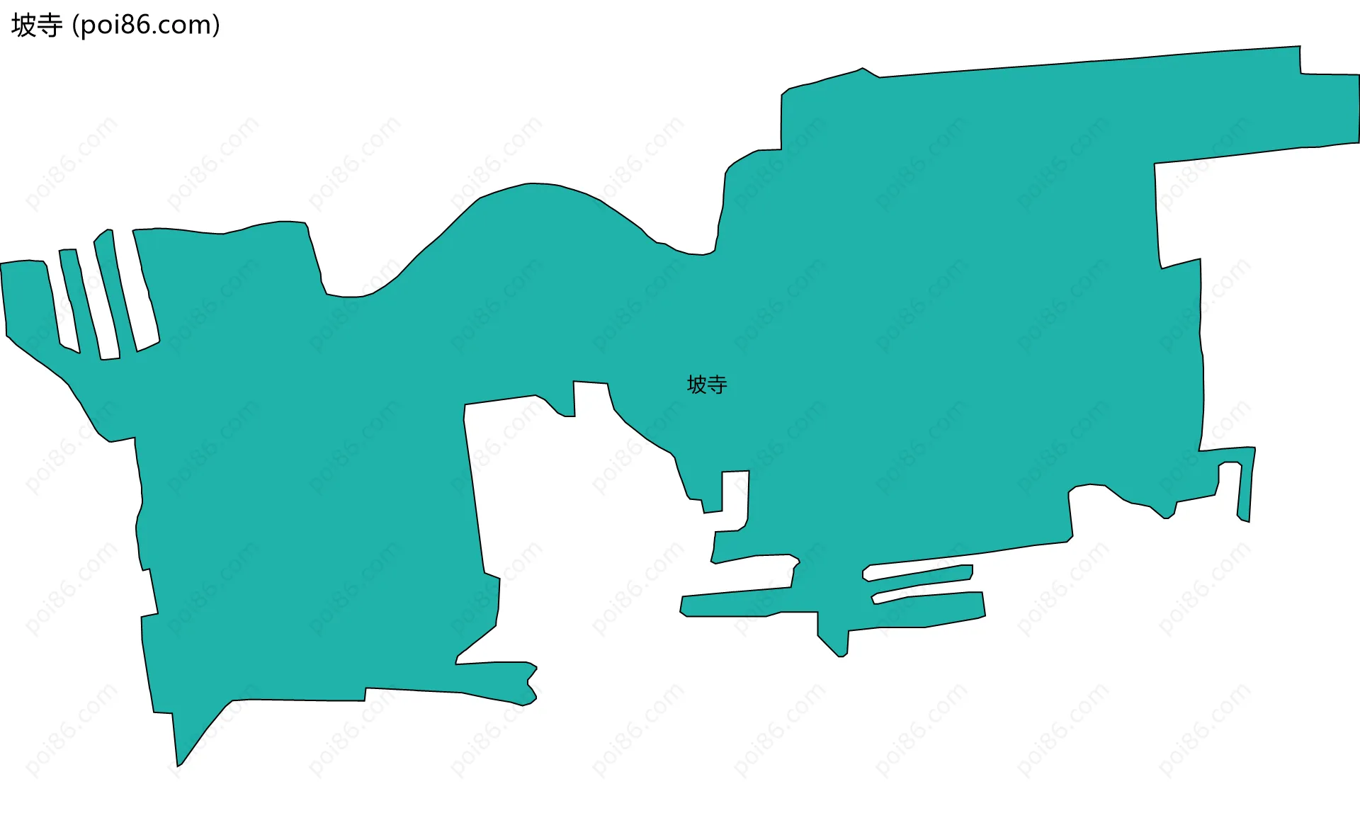 坡寺边界地图