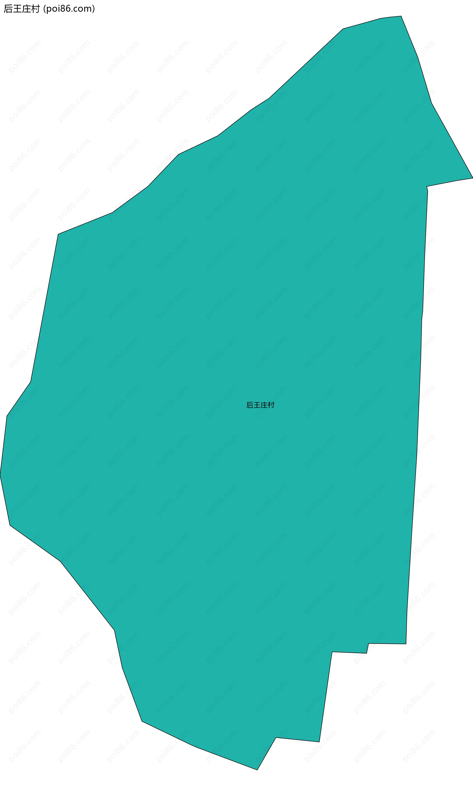 后王庄村边界地图