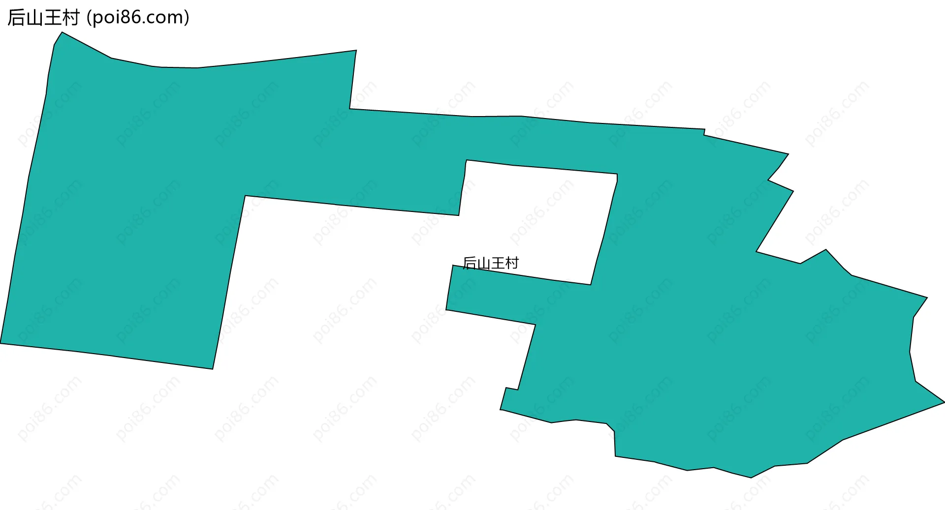 后山王村边界地图