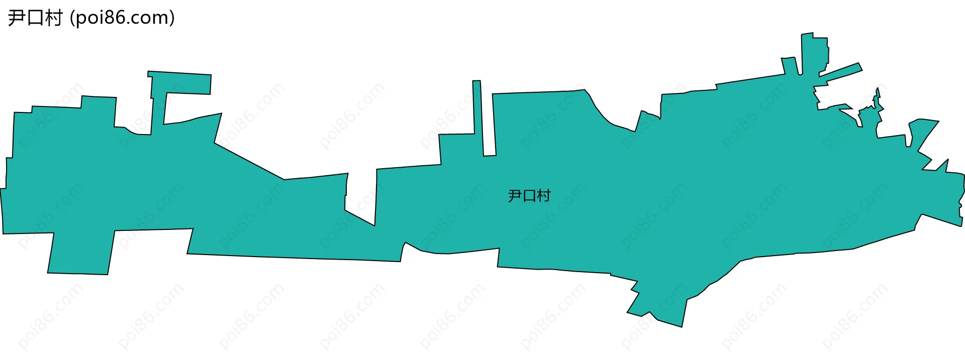 尹口村边界地图