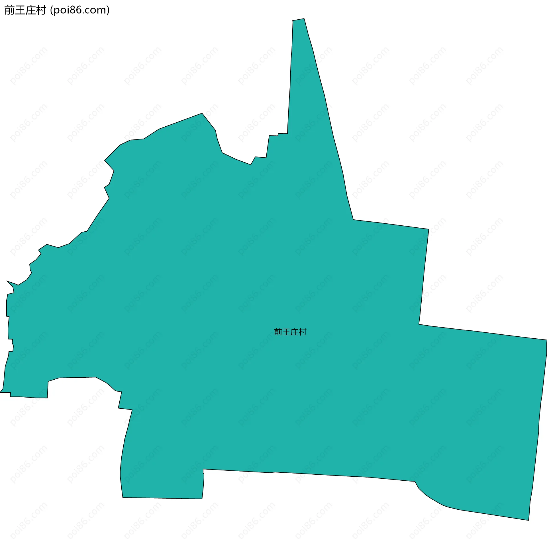 前王庄村边界地图