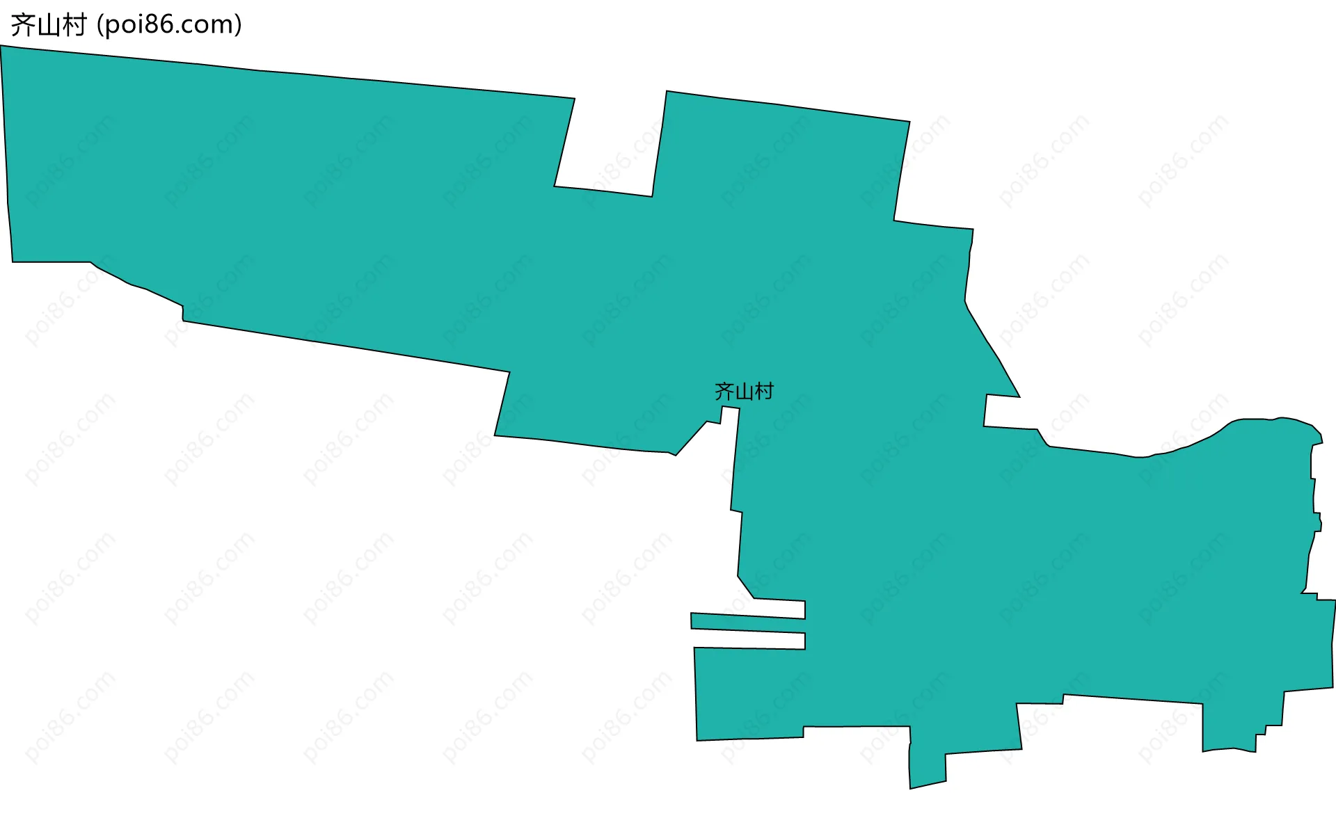 齐山村边界地图