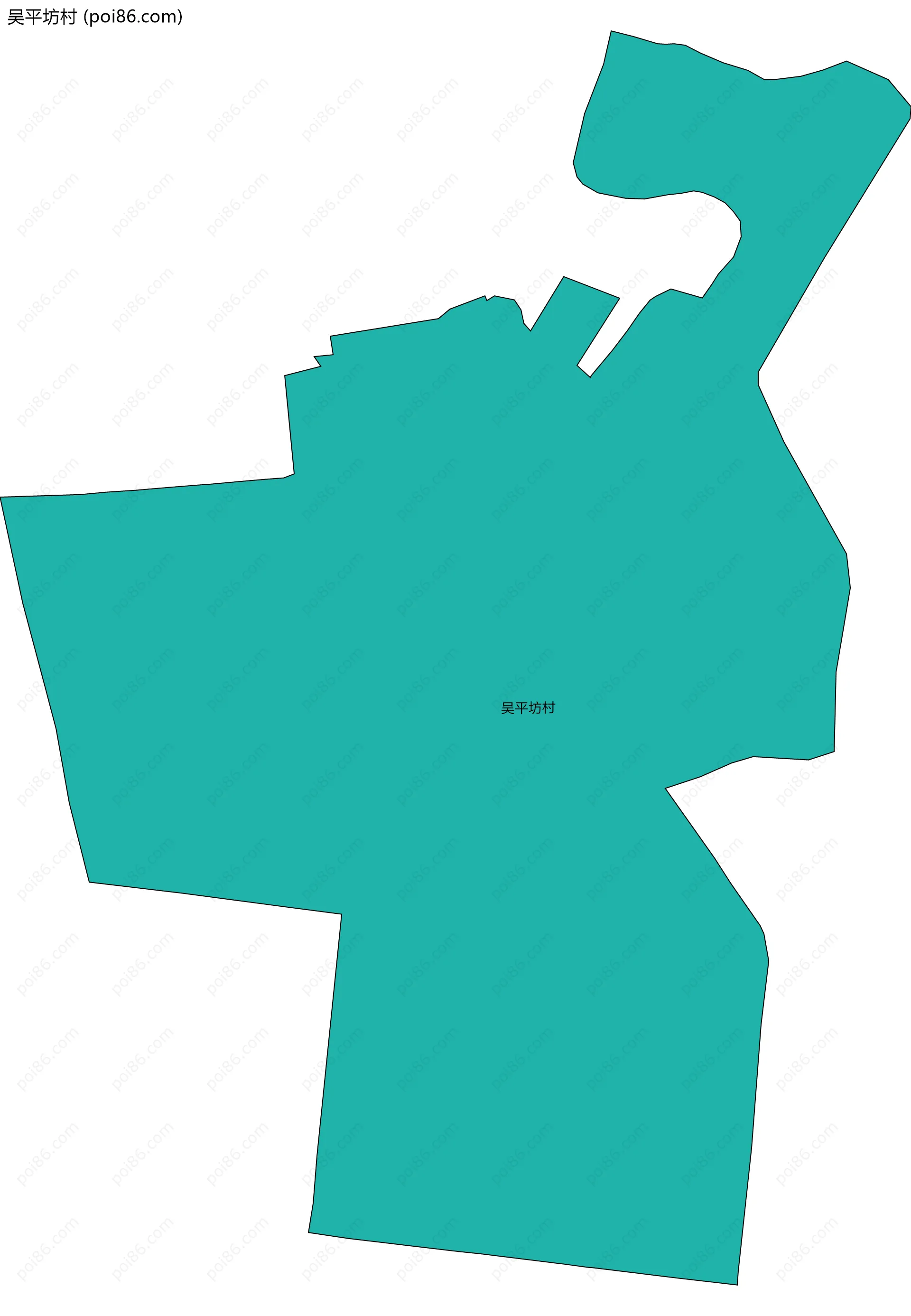 吴平坊村边界地图