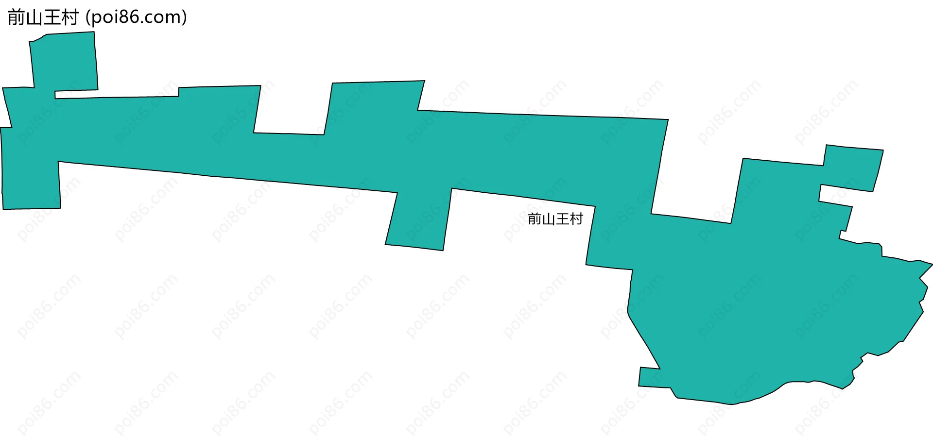 前山王村边界地图
