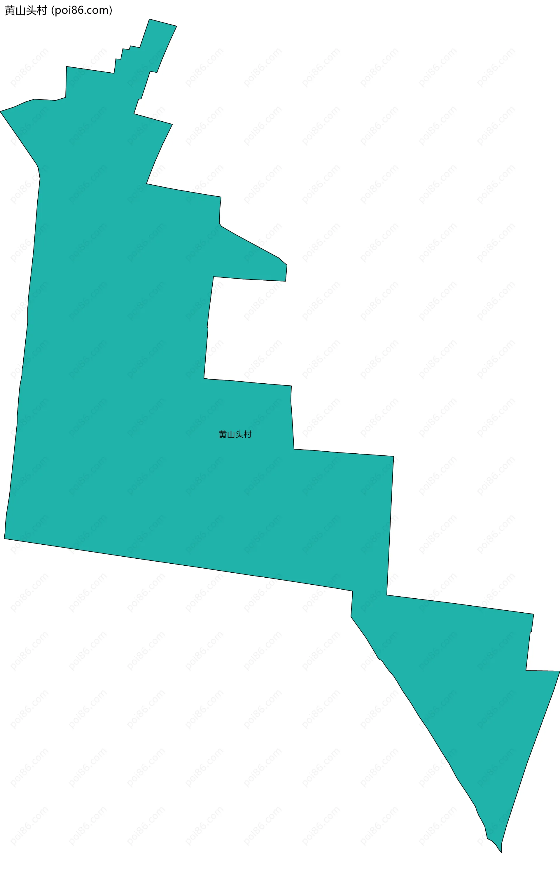 黄山头村边界地图