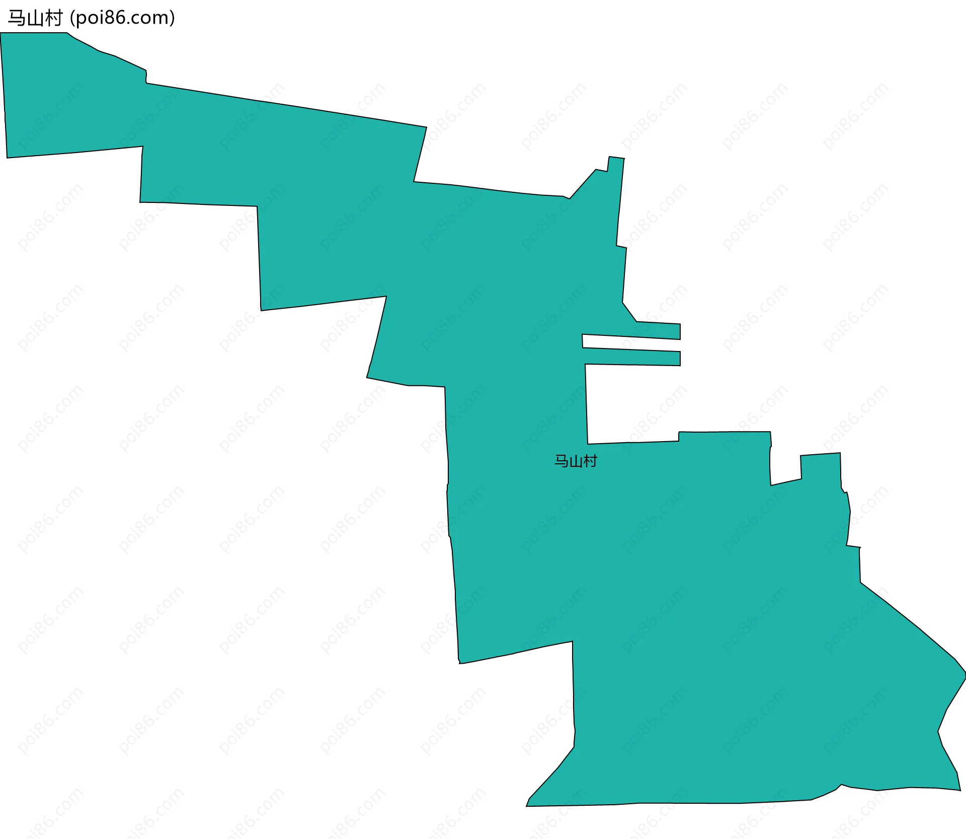 马山村边界地图