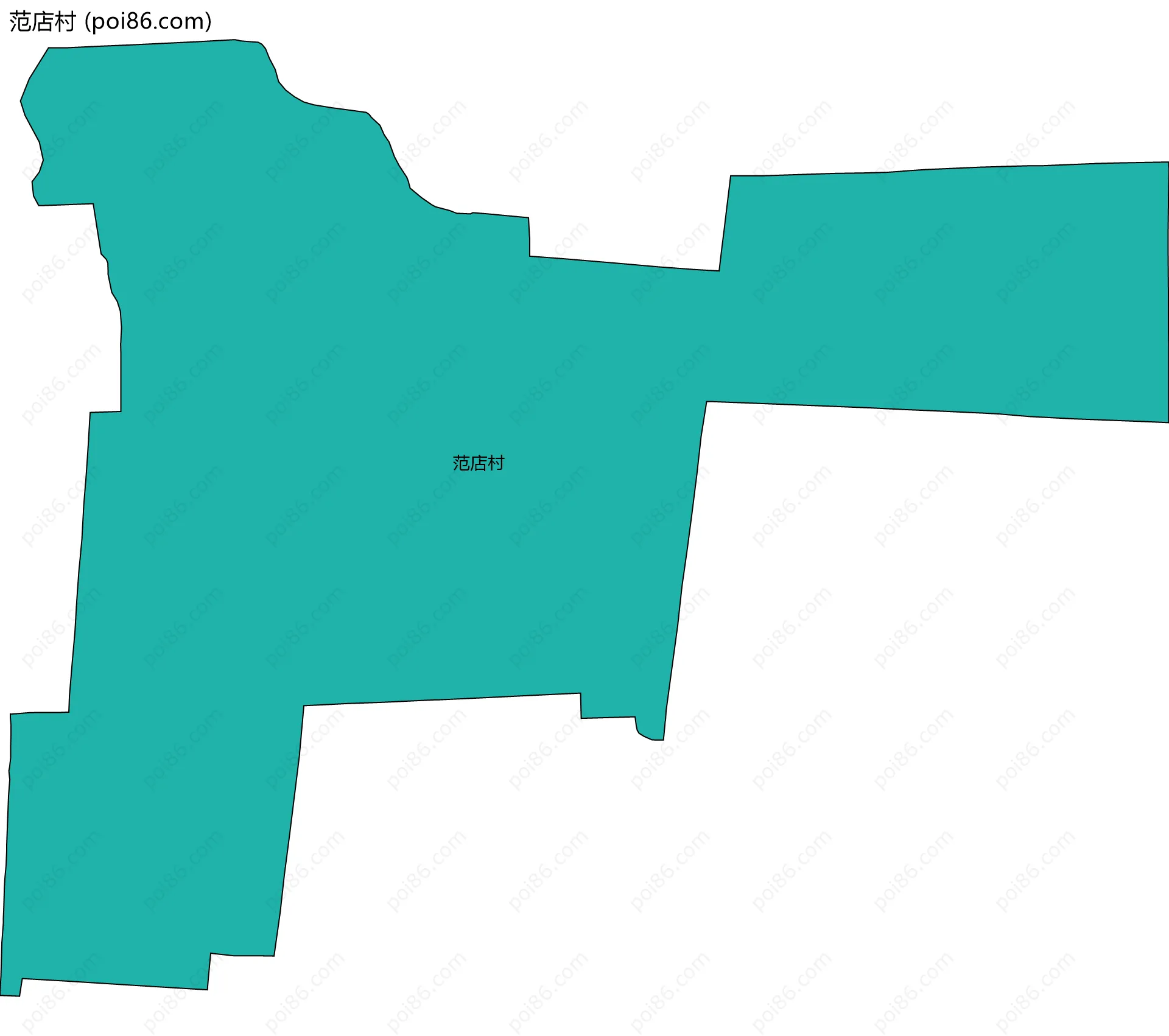 范店村边界地图