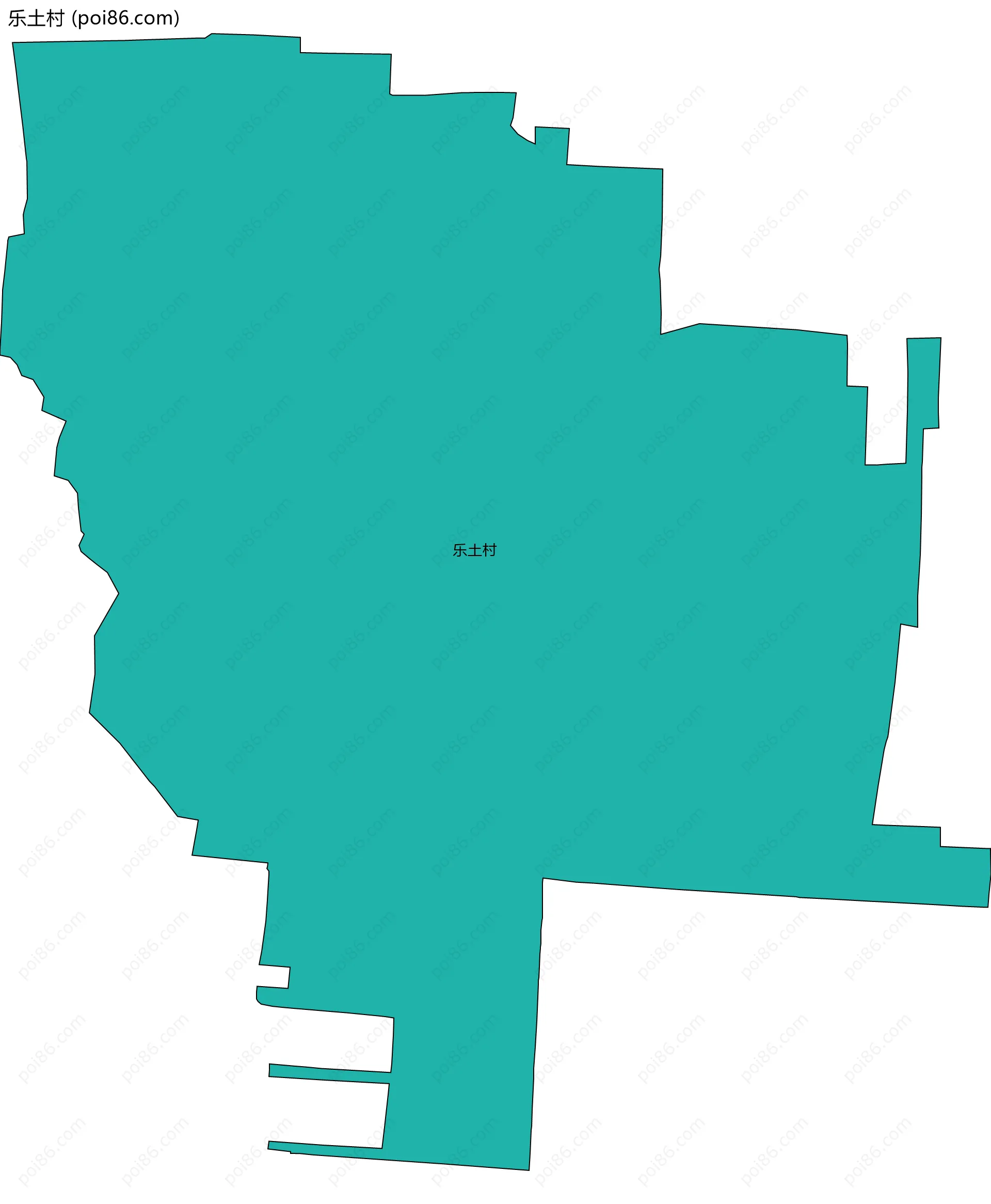 乐土村边界地图