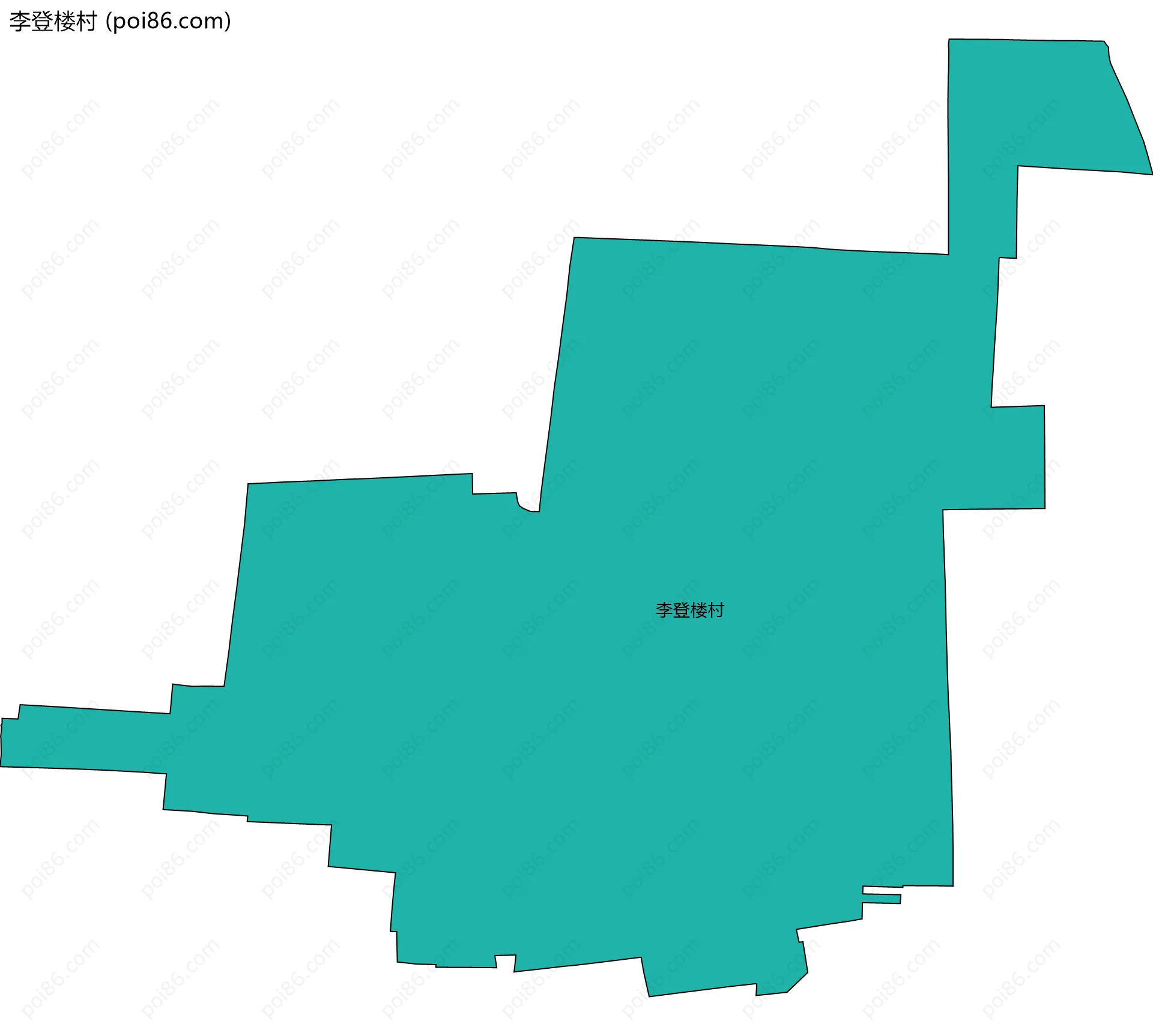 李登楼村边界地图