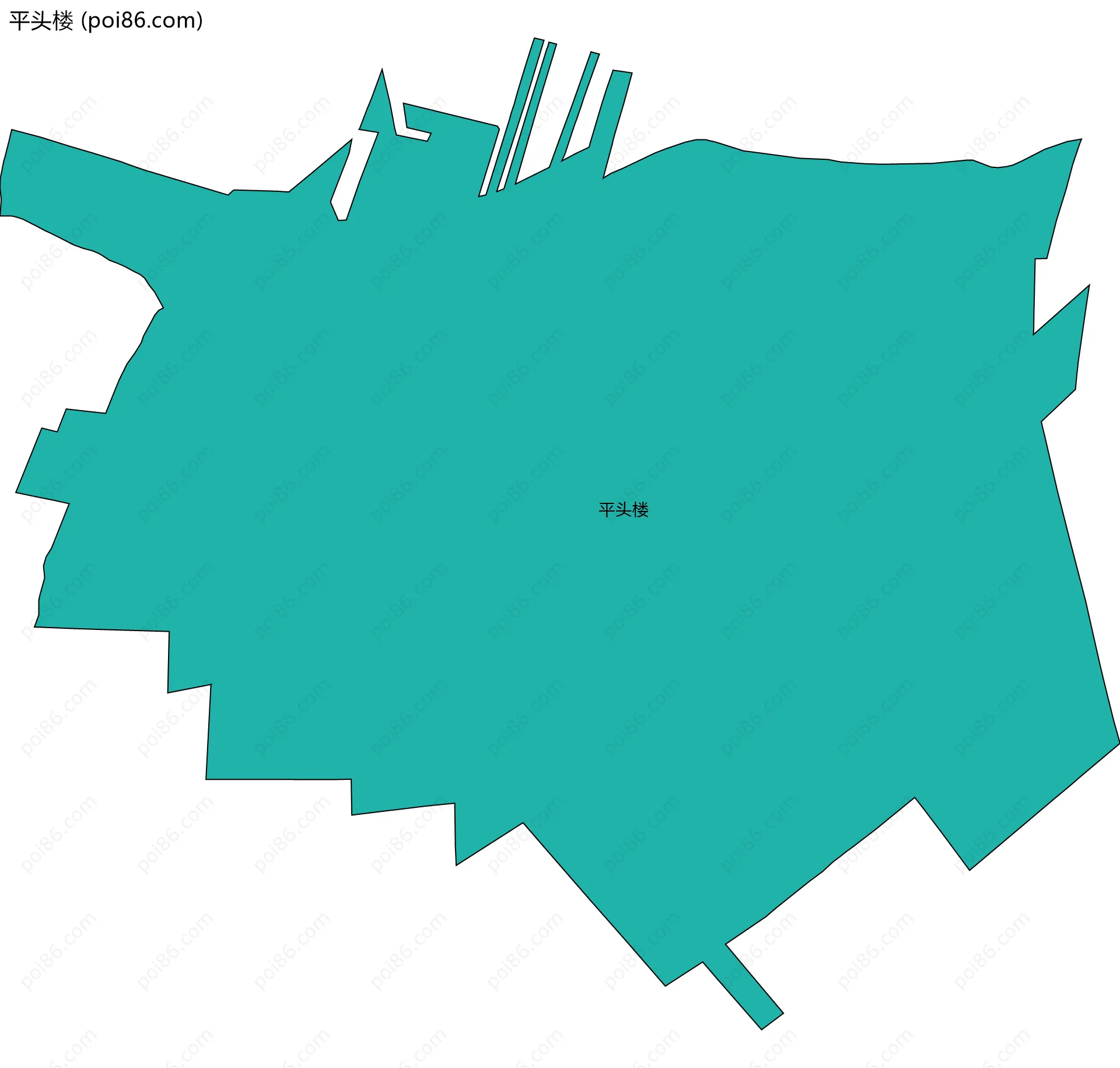 平头楼边界地图