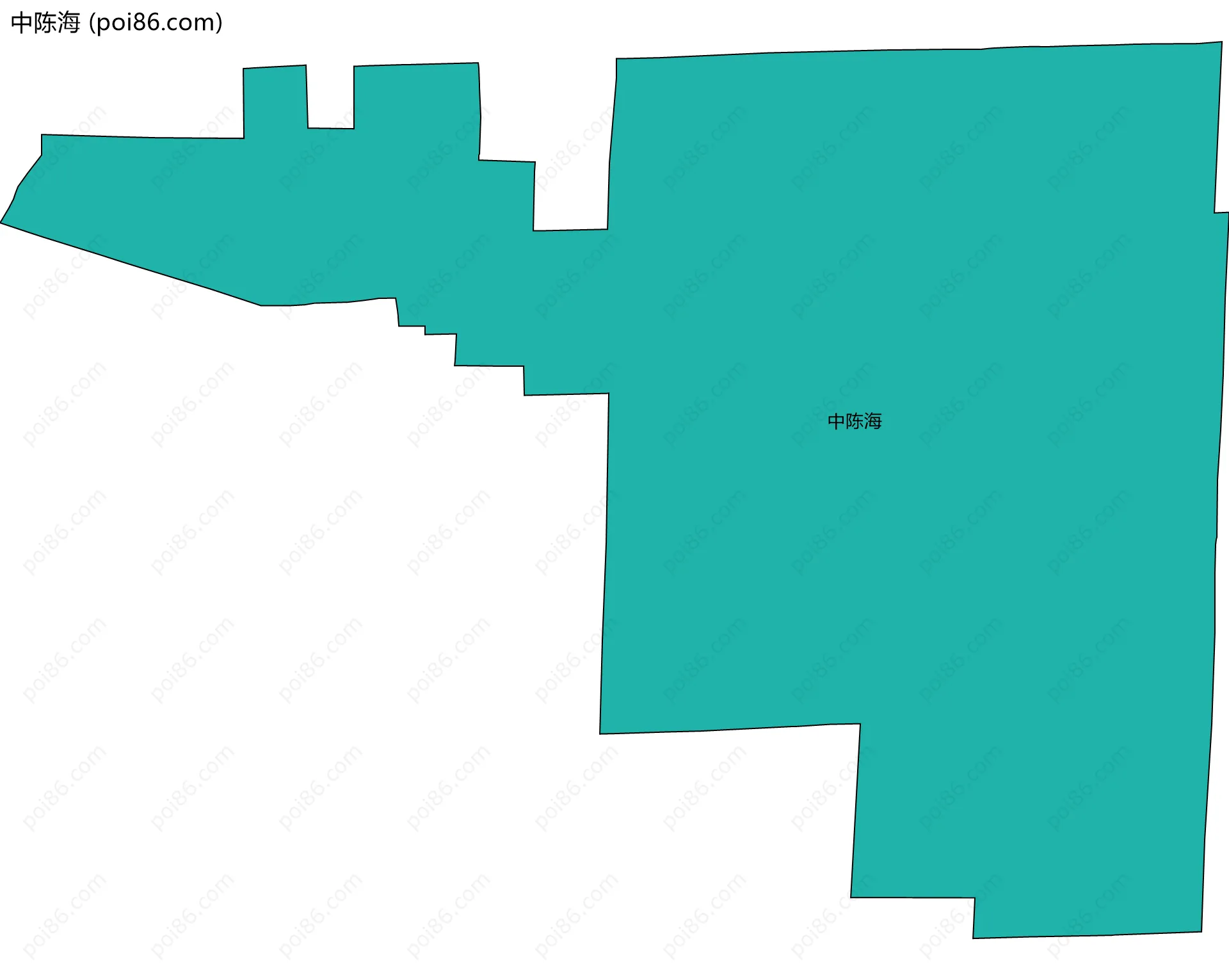 中陈海边界地图