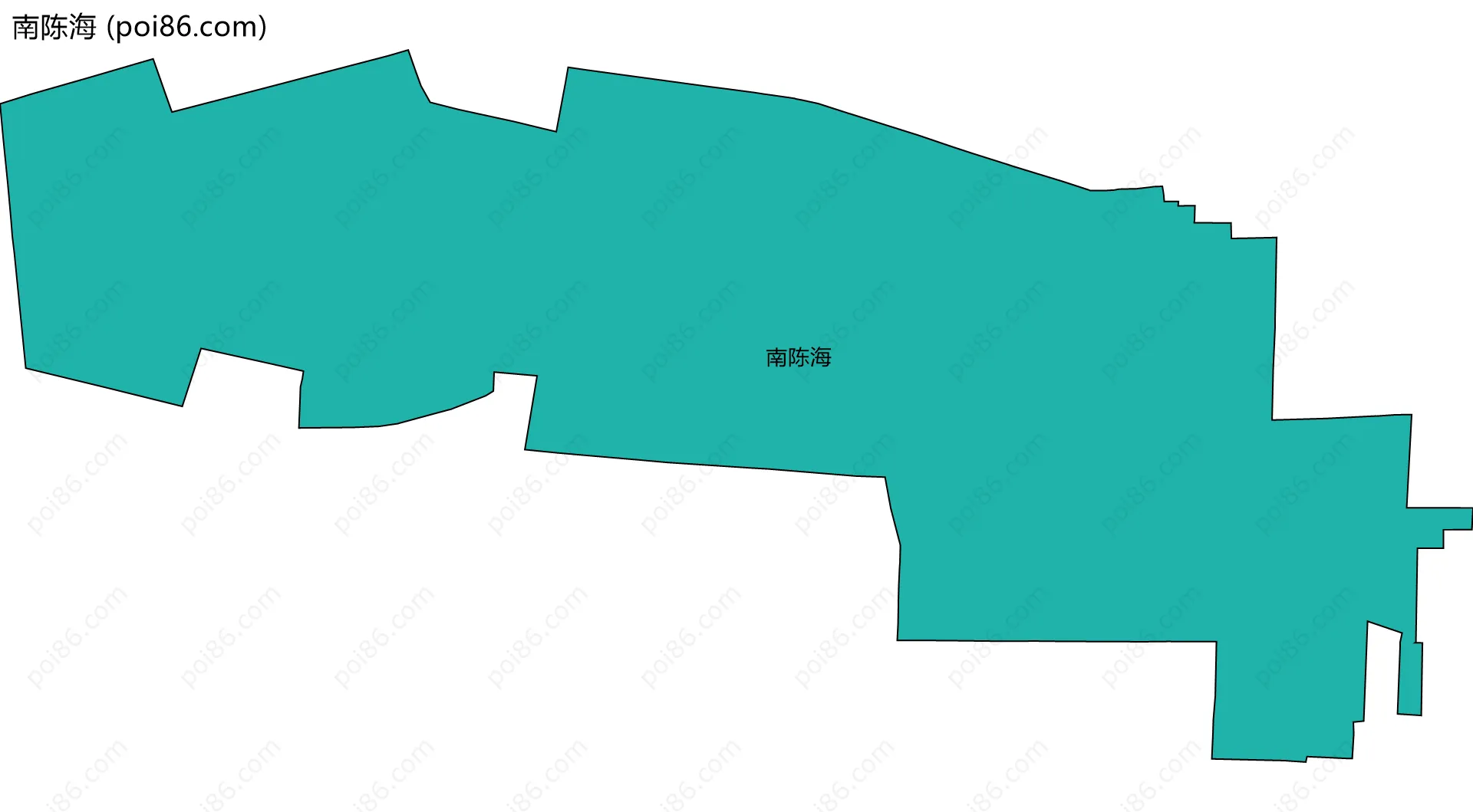 南陈海边界地图