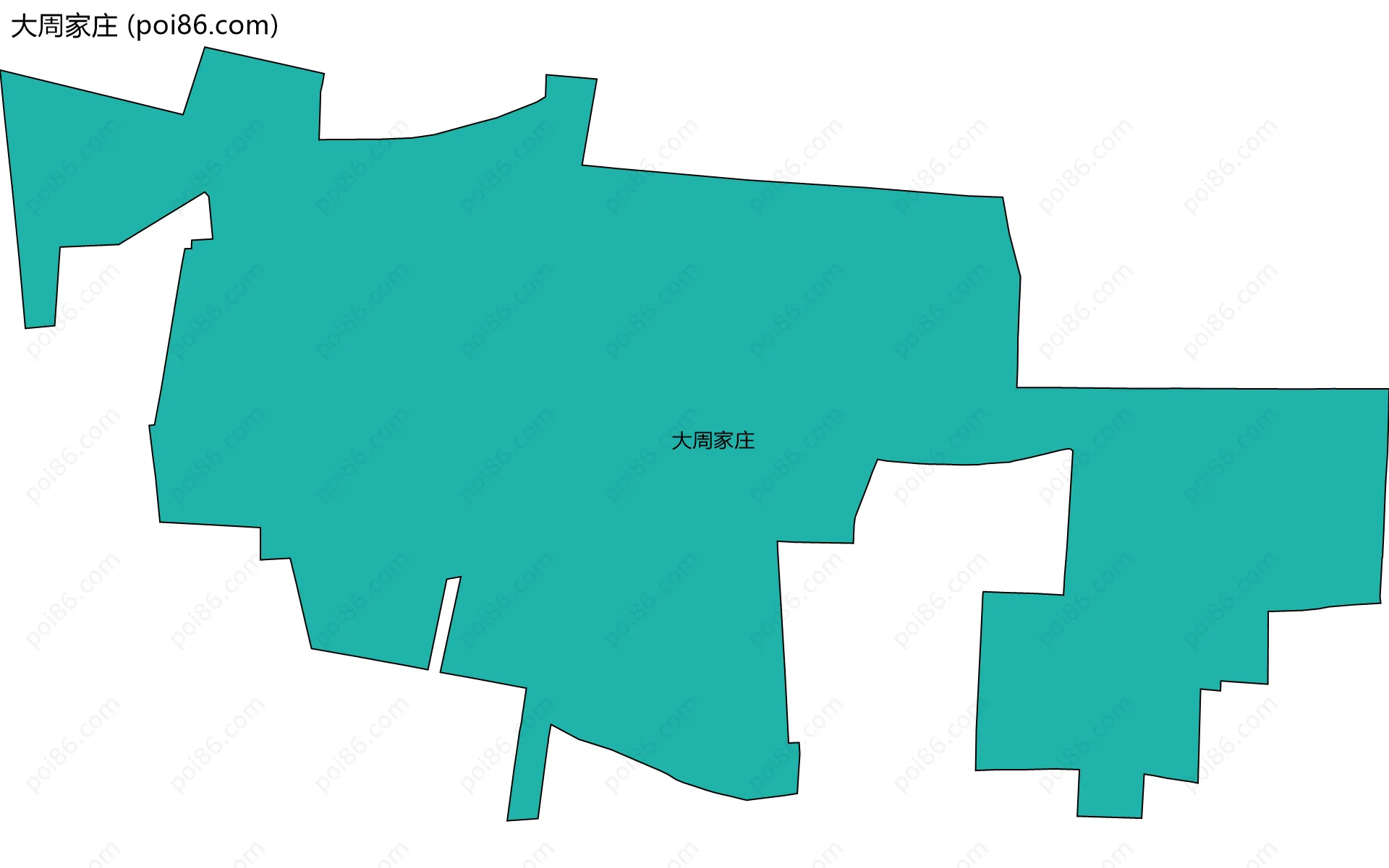 大周家庄边界地图