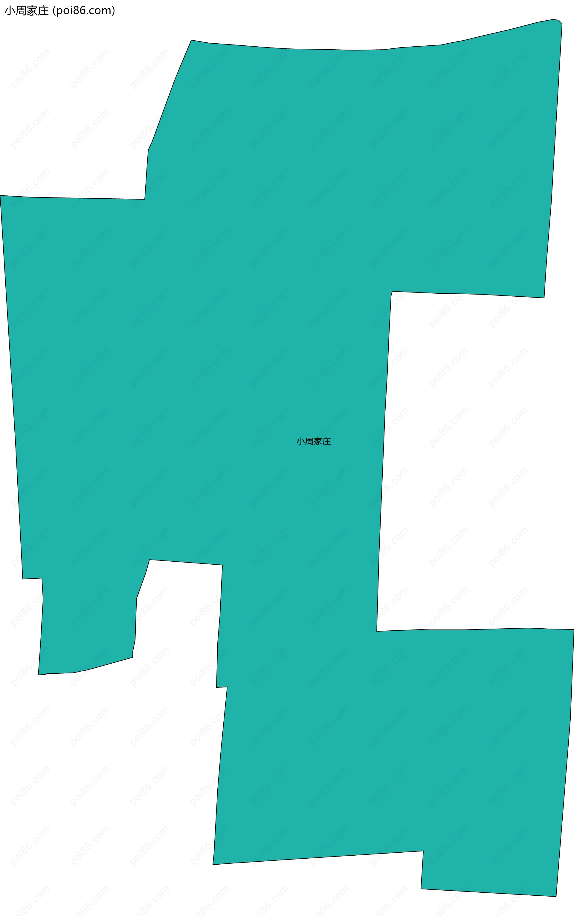 小周家庄边界地图