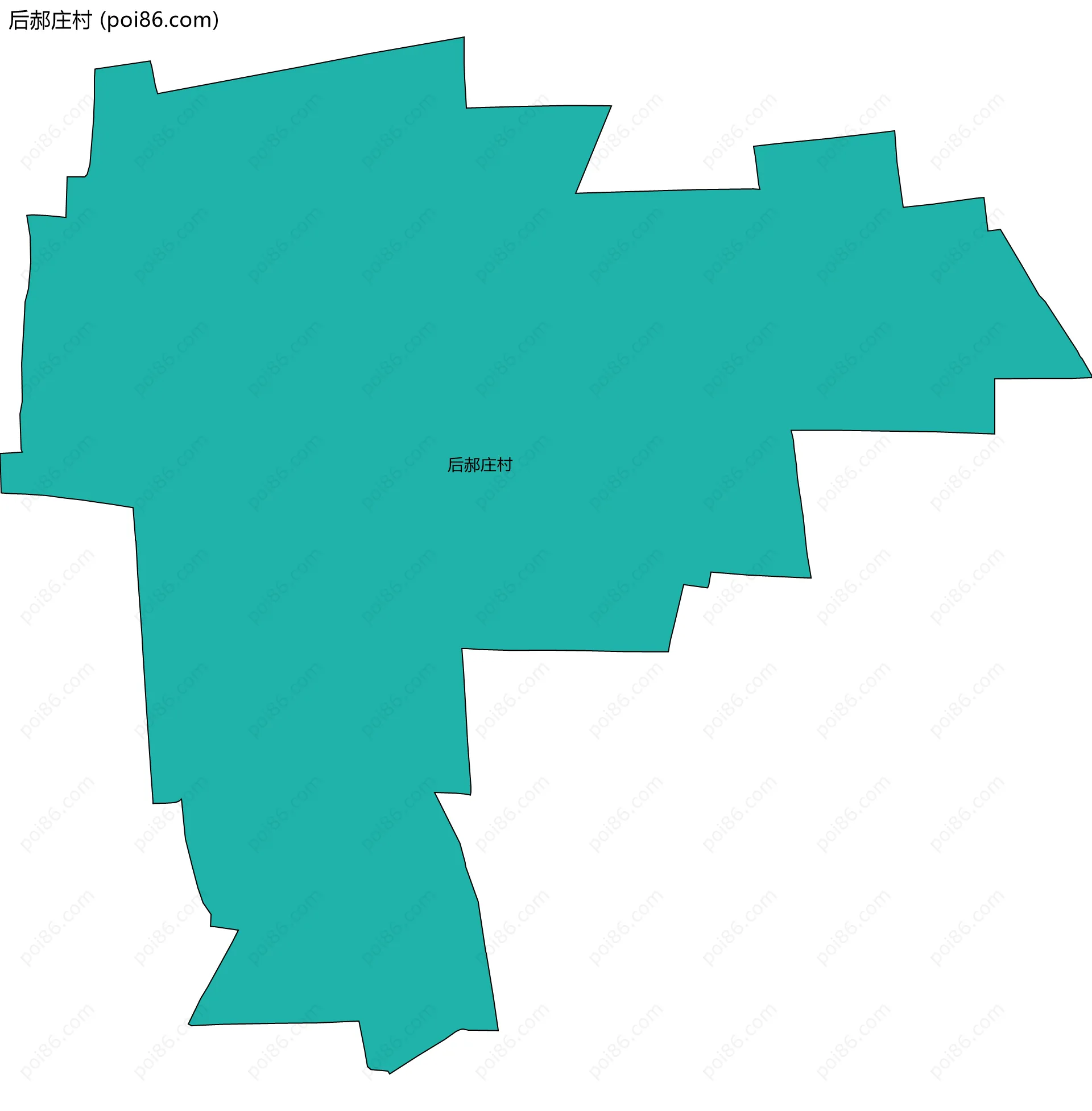 后郝庄村边界地图