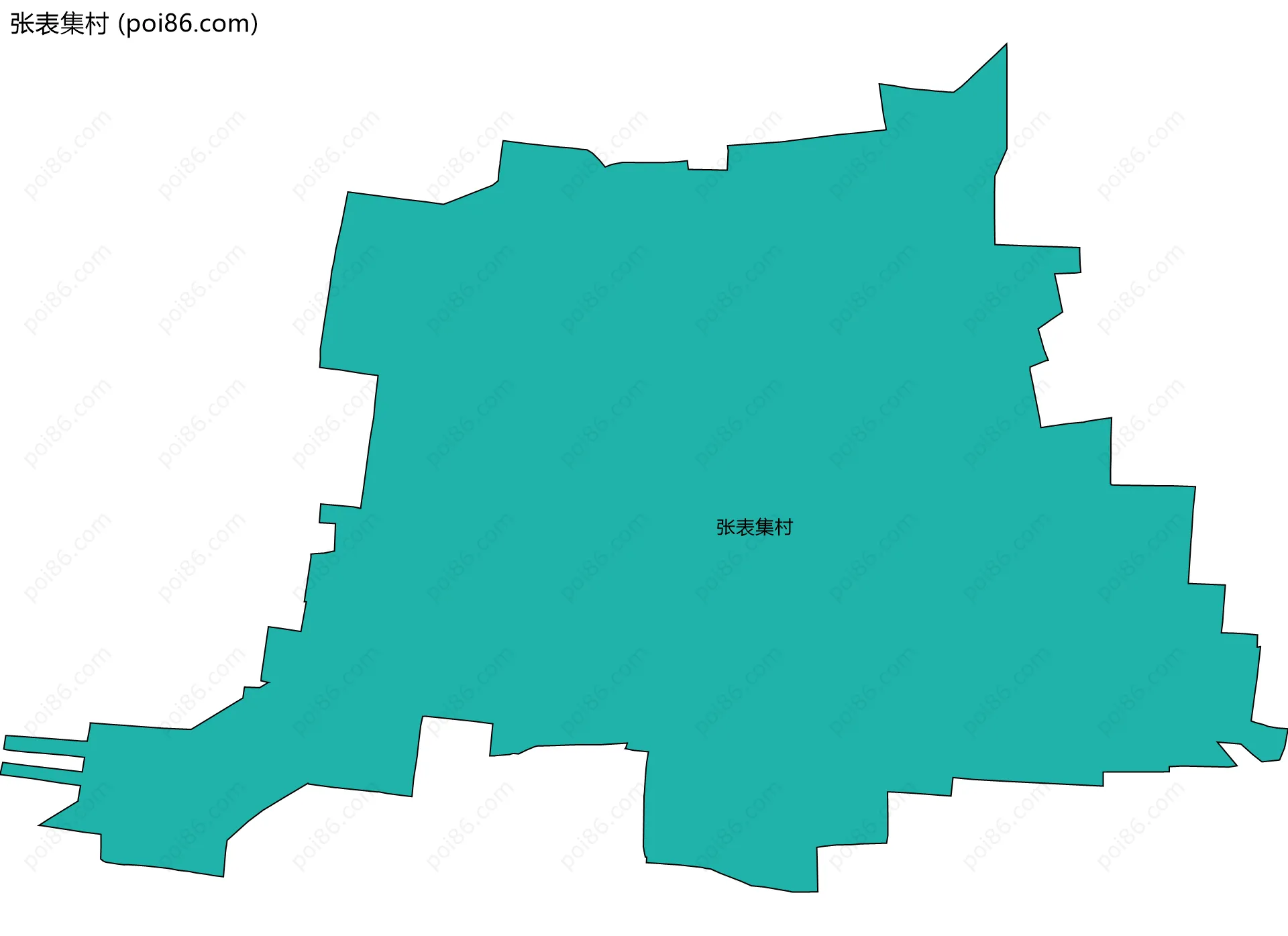 张表集村边界地图