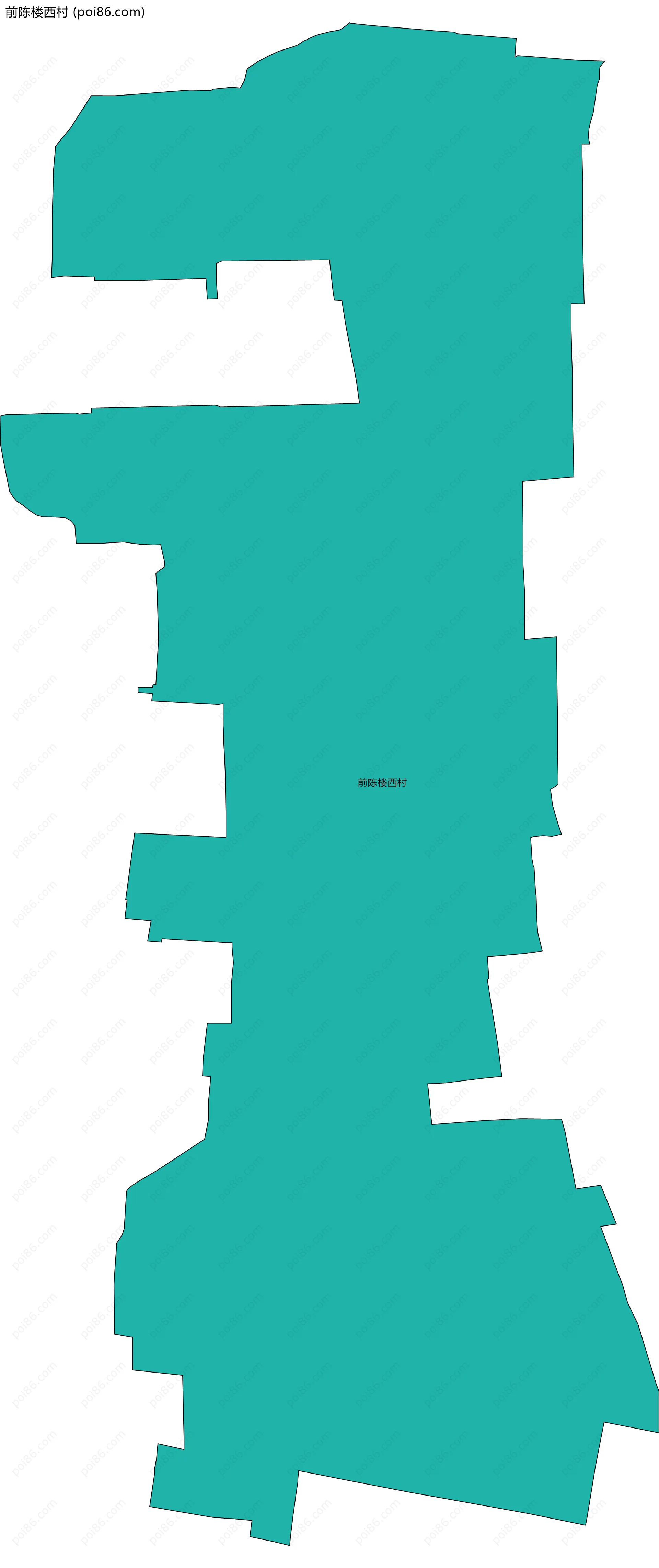 前陈楼西村边界地图