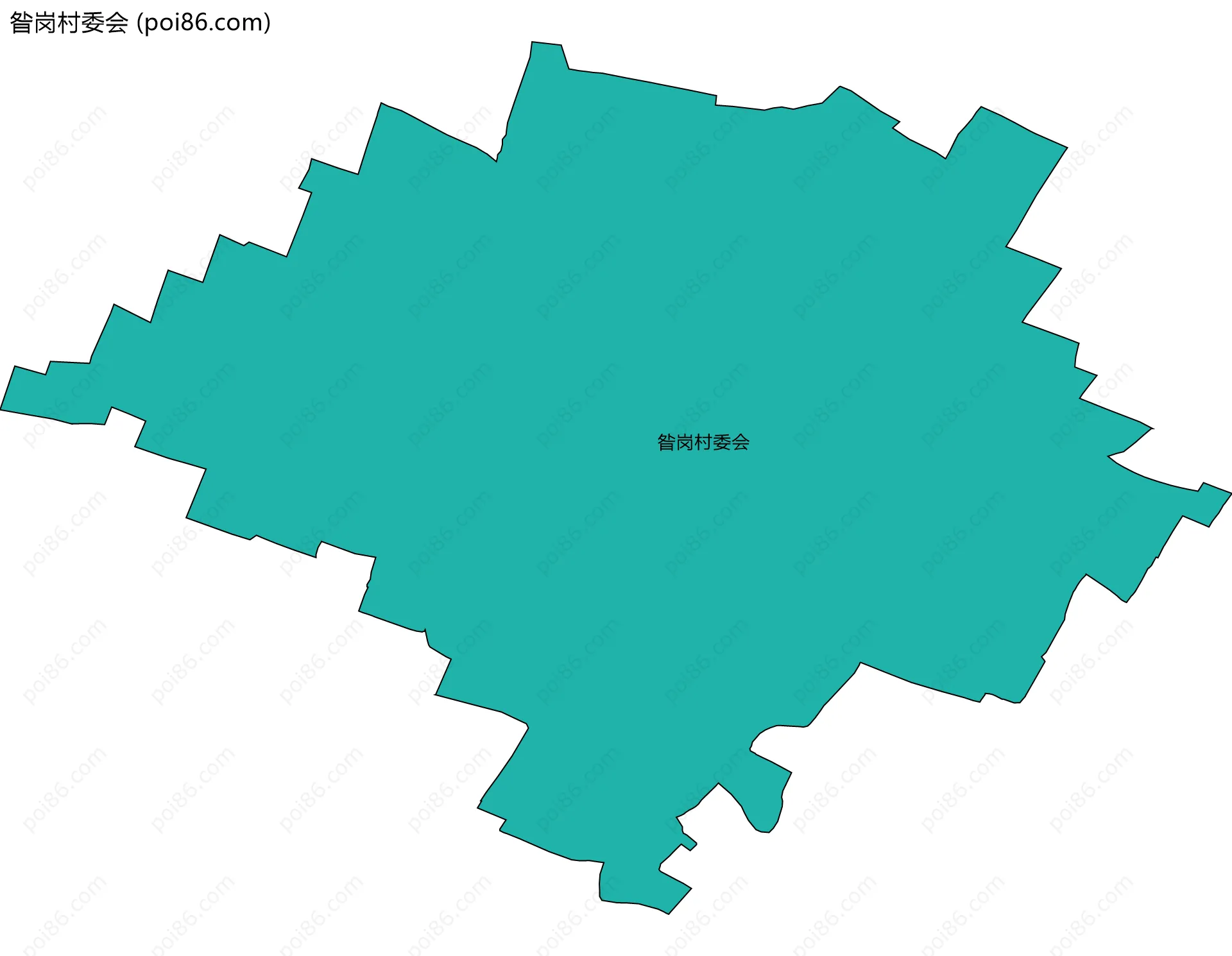 昝岗村委会边界地图