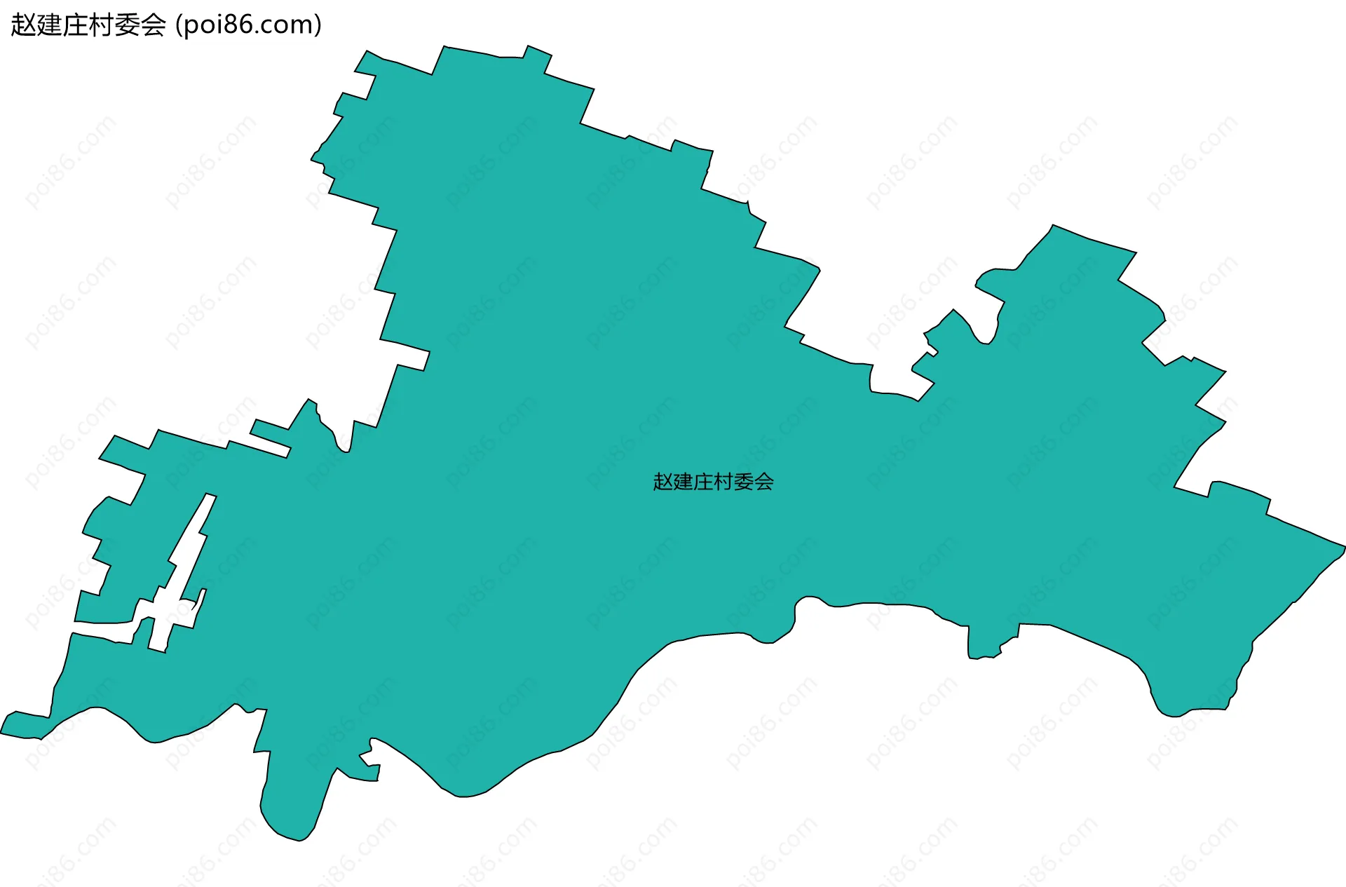 赵建庄村委会边界地图