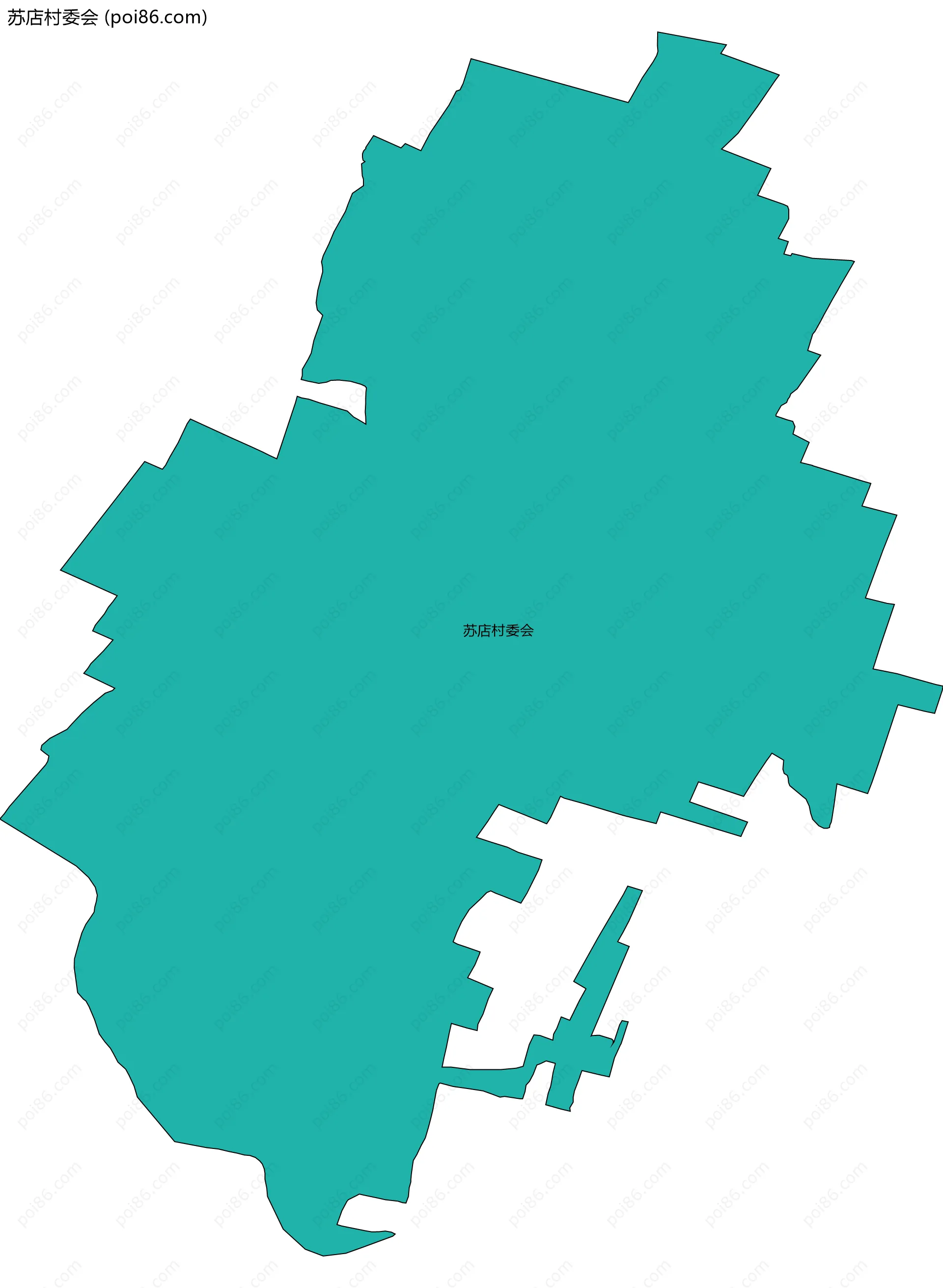 苏店村委会边界地图