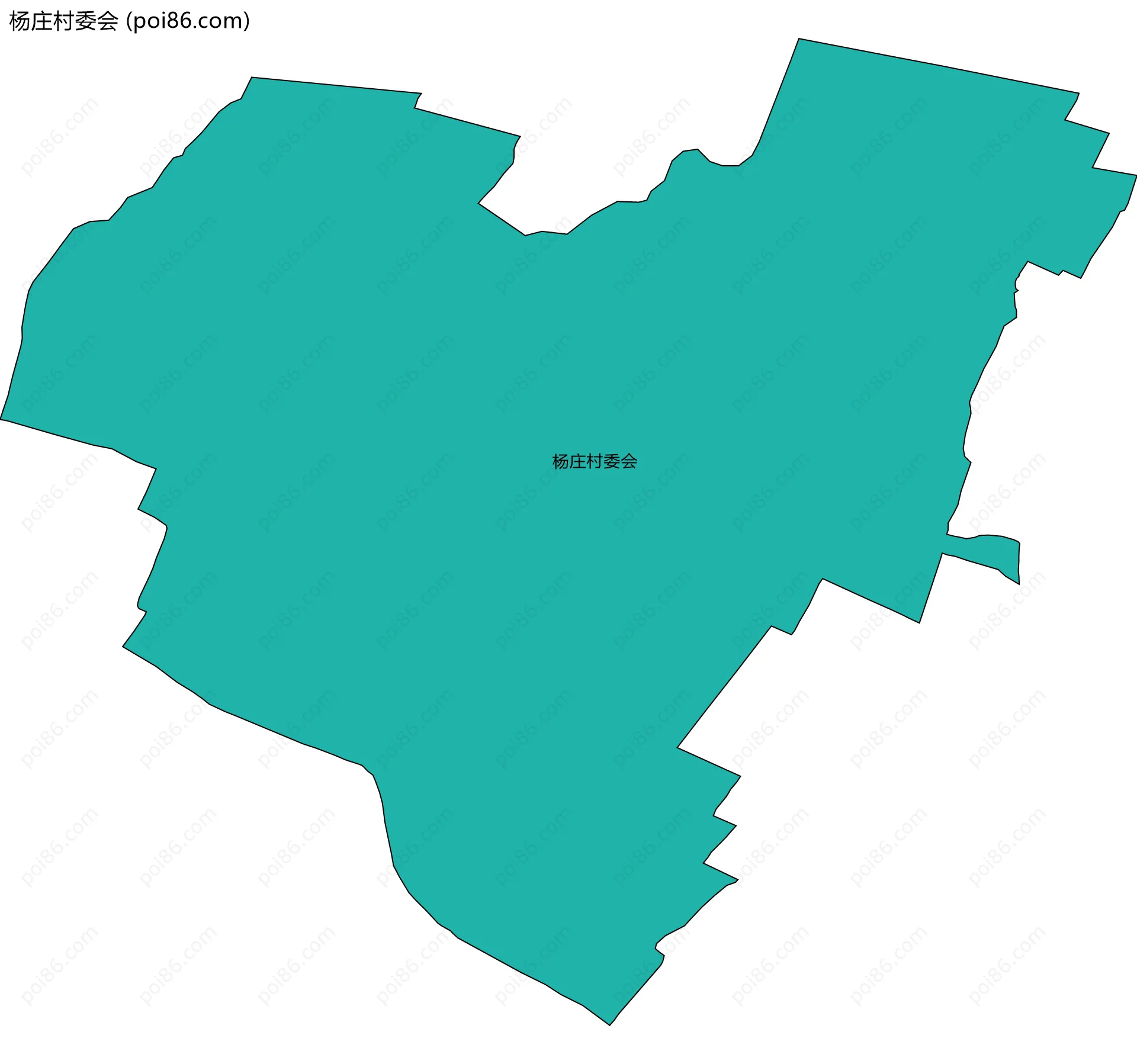 杨庄村委会边界地图