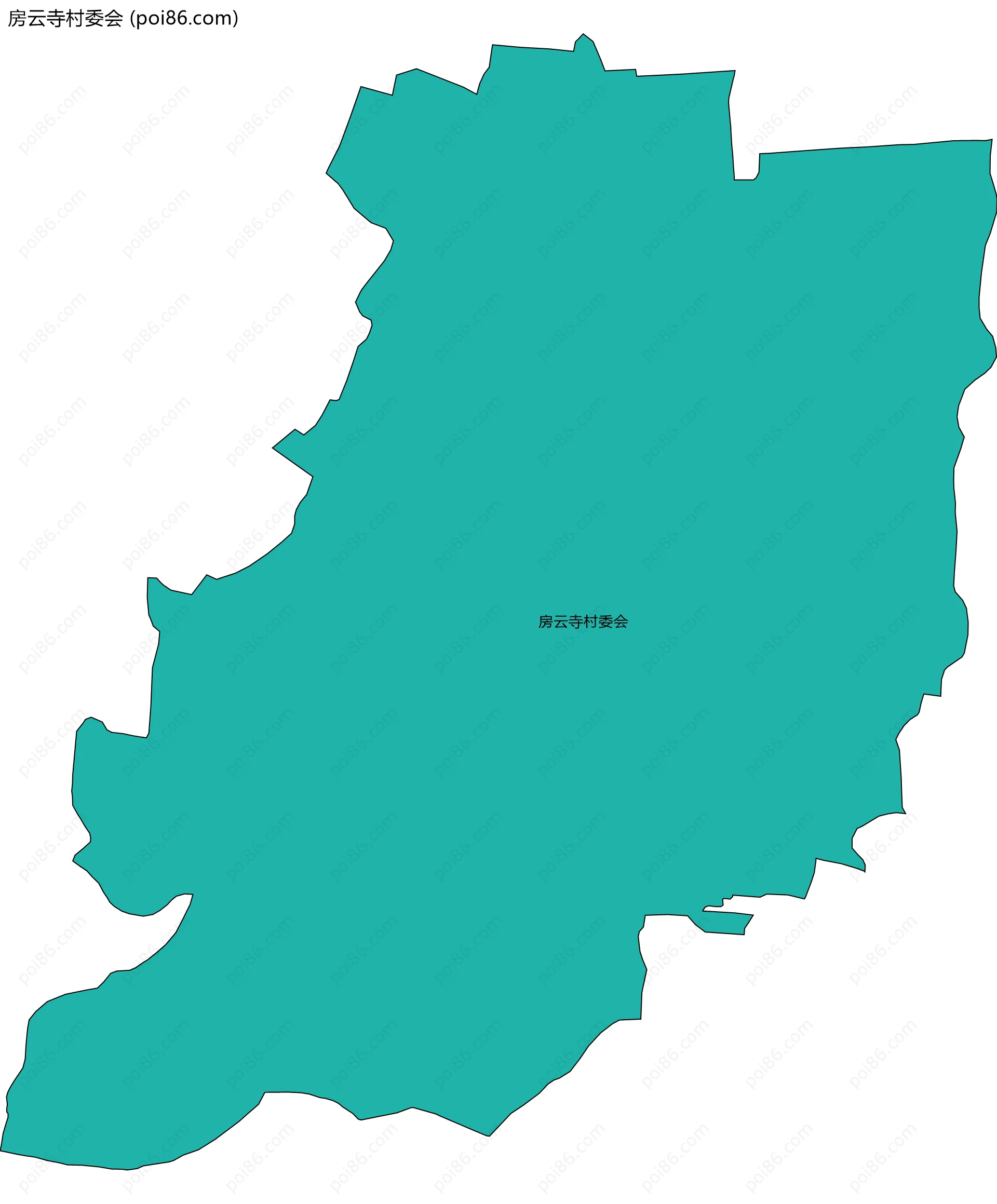 房云寺村委会边界地图