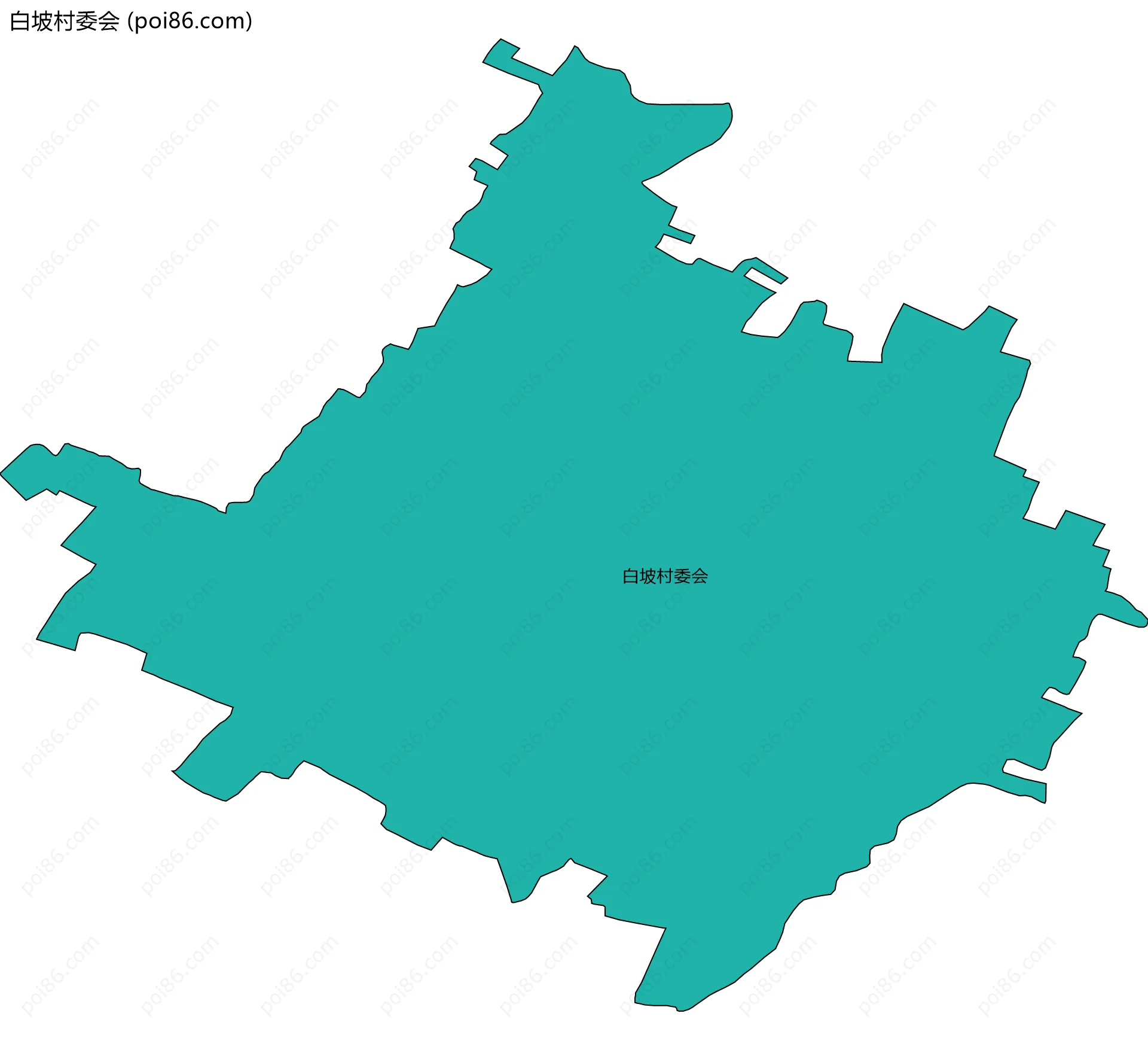 白坡村委会边界地图