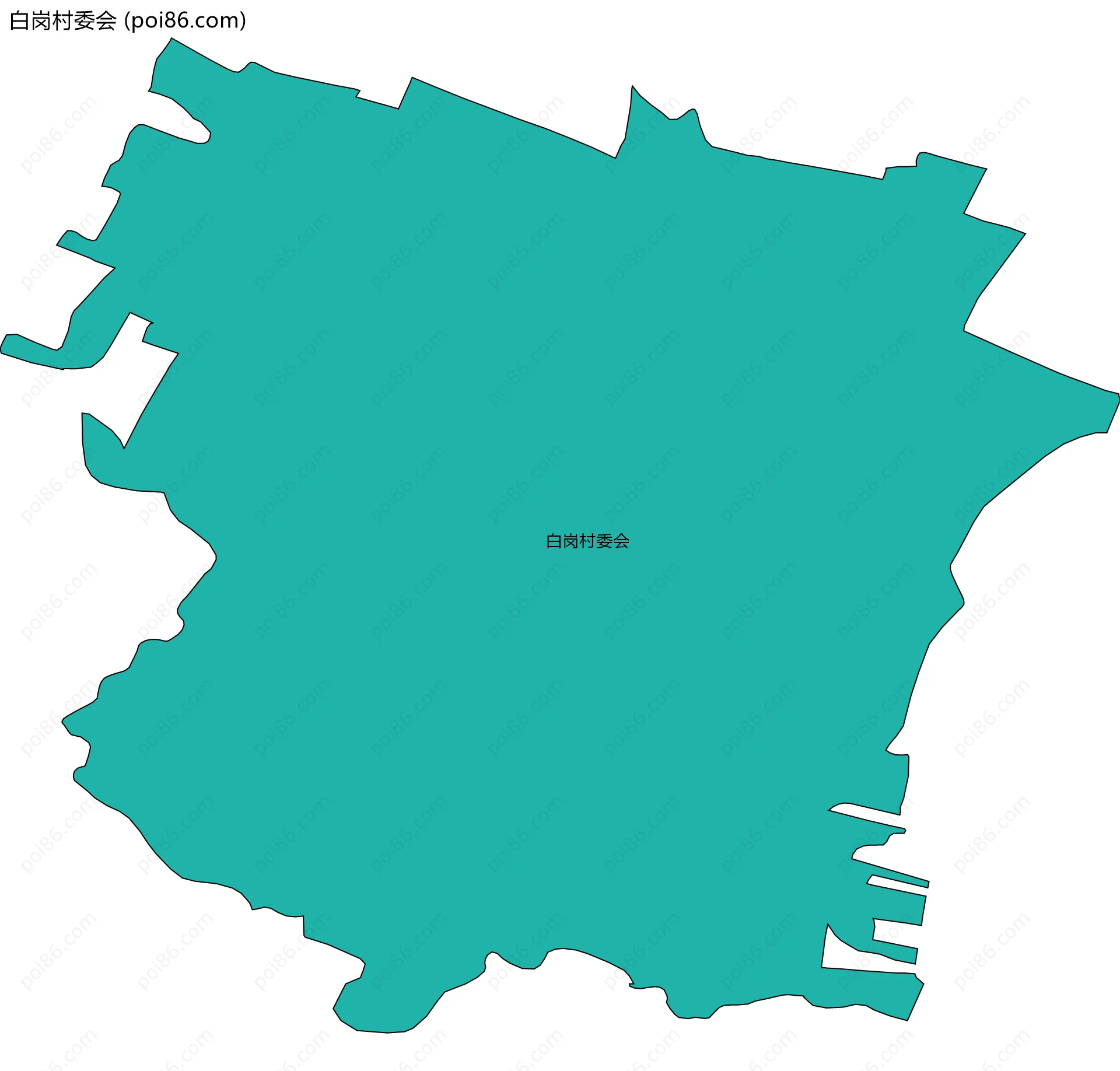 白岗村委会边界地图