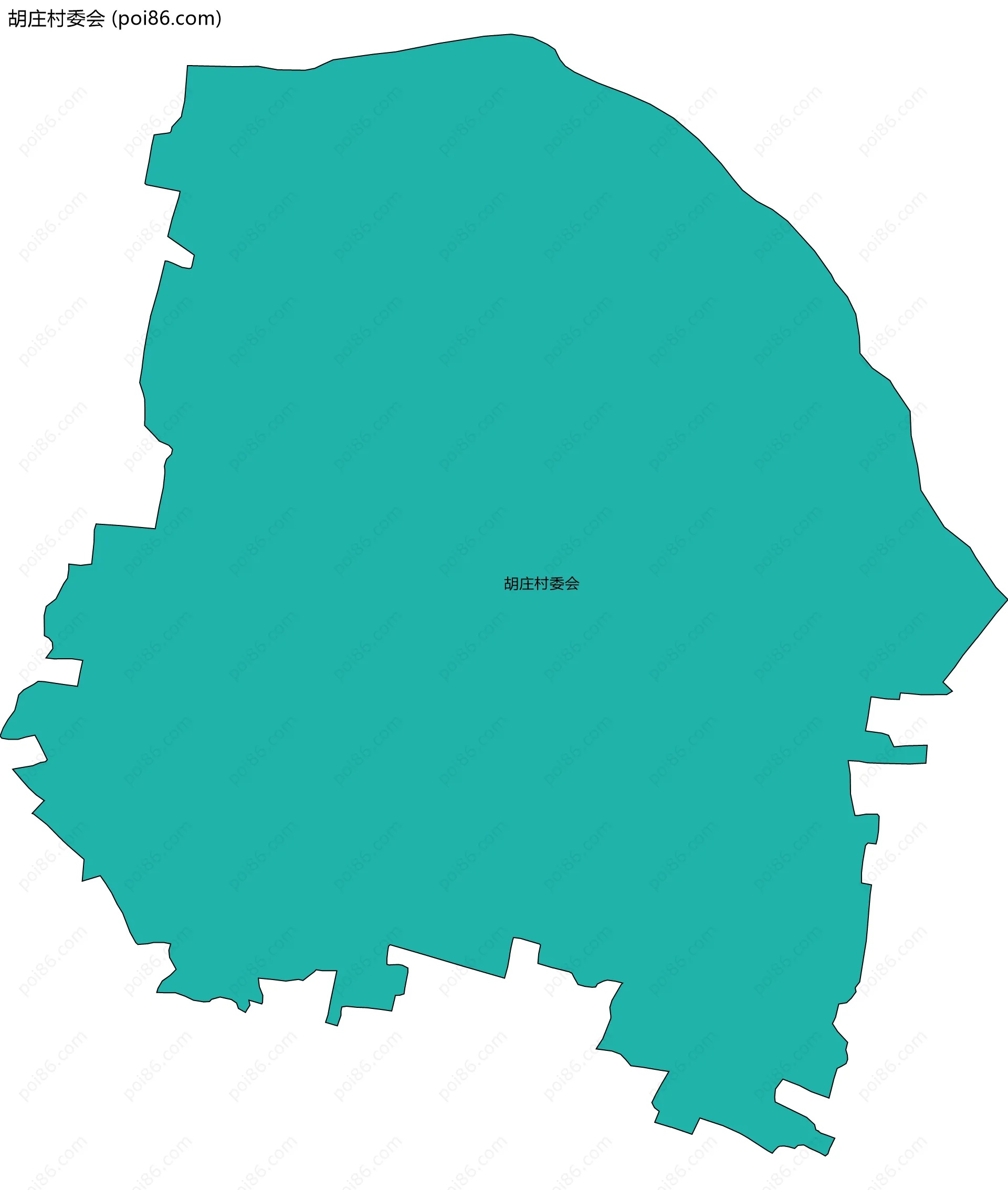 胡庄村委会边界地图