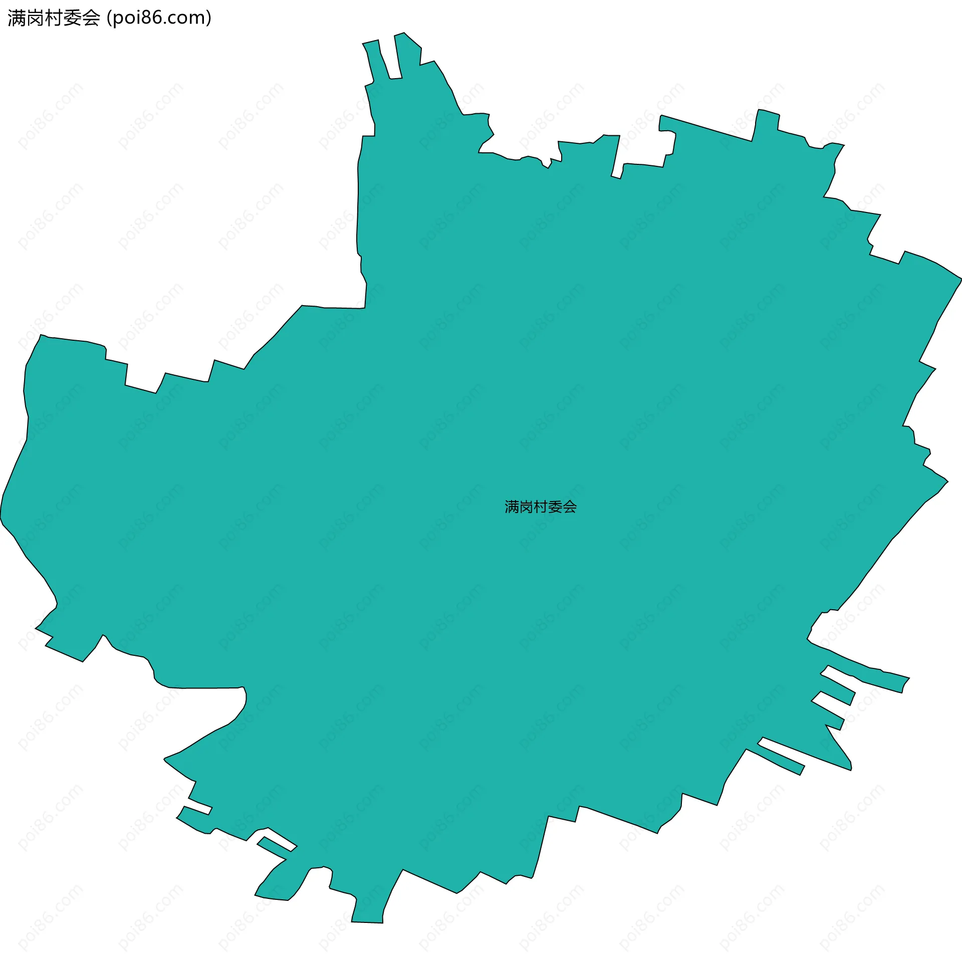 满岗村委会边界地图