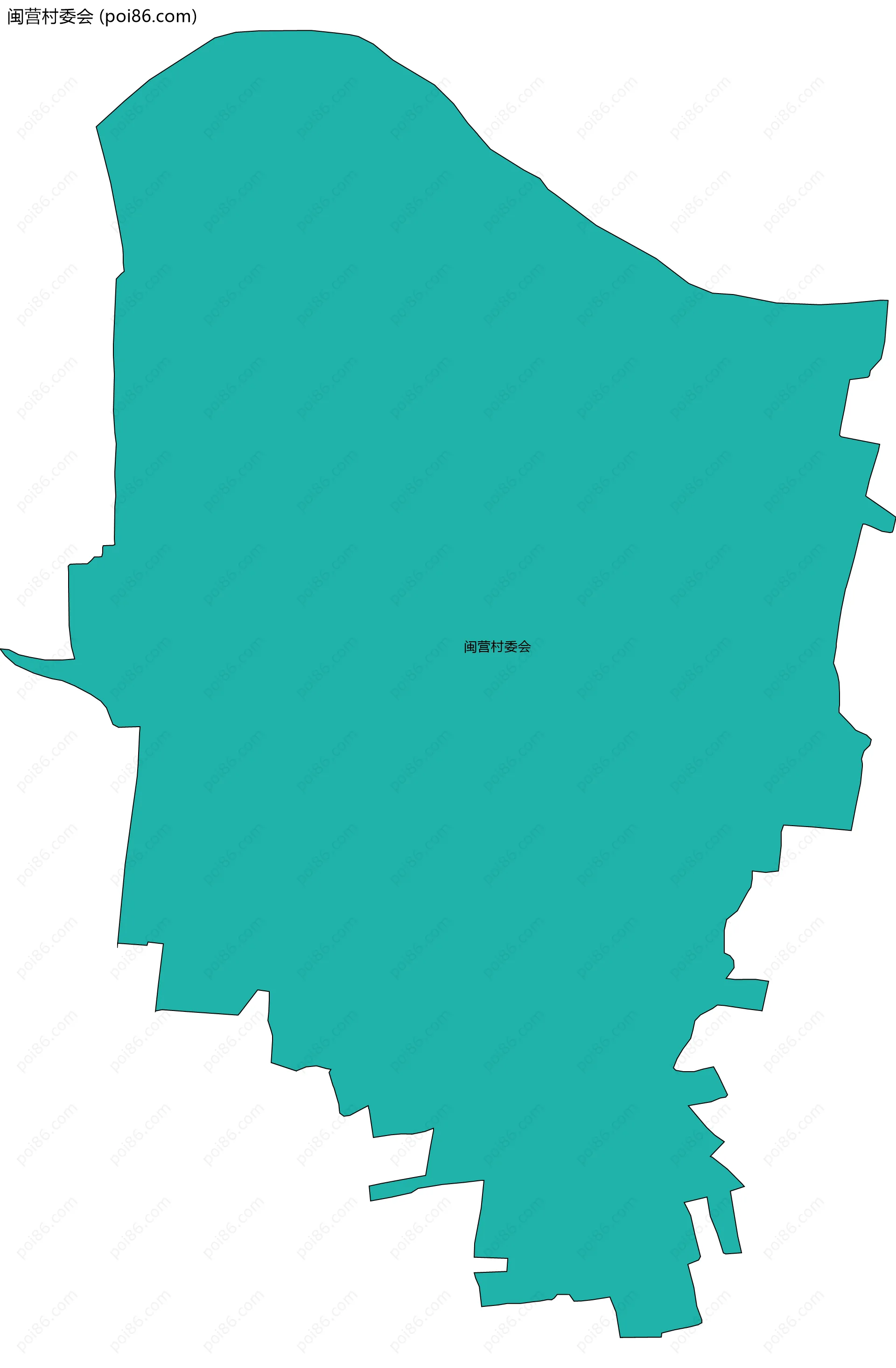 闽营村委会边界地图